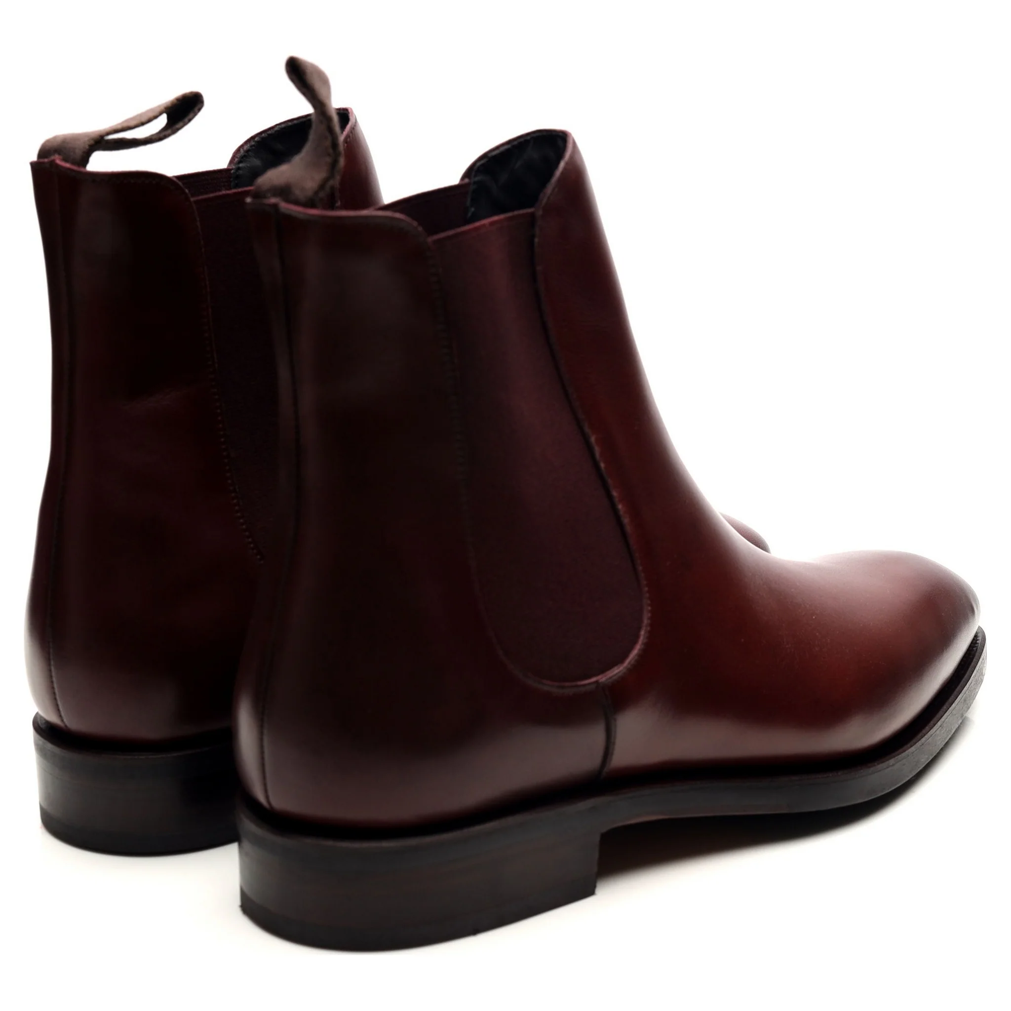'80216' Burgundy Leather Shearling Chelsea Boots UK 6 EE - Image 5