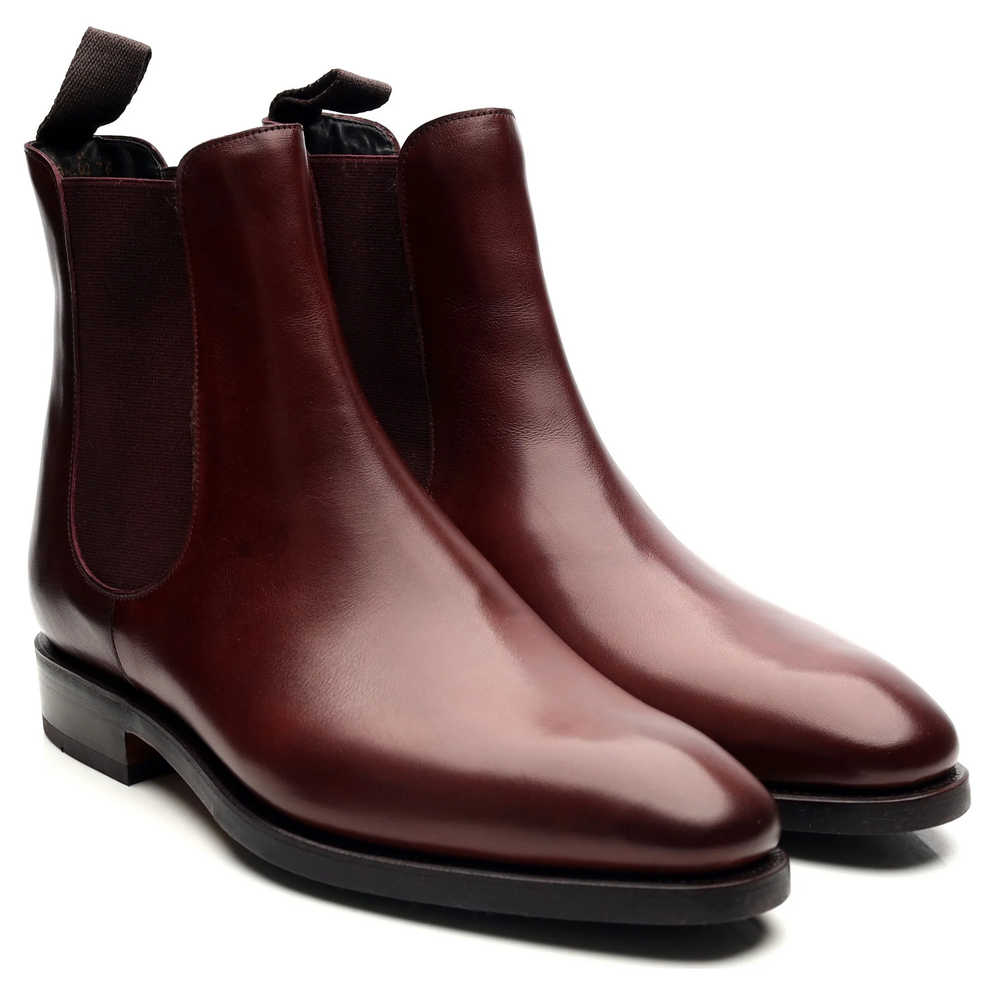 '80216' Burgundy Leather Shearling Chelsea Boots UK 6 EE - Image 7