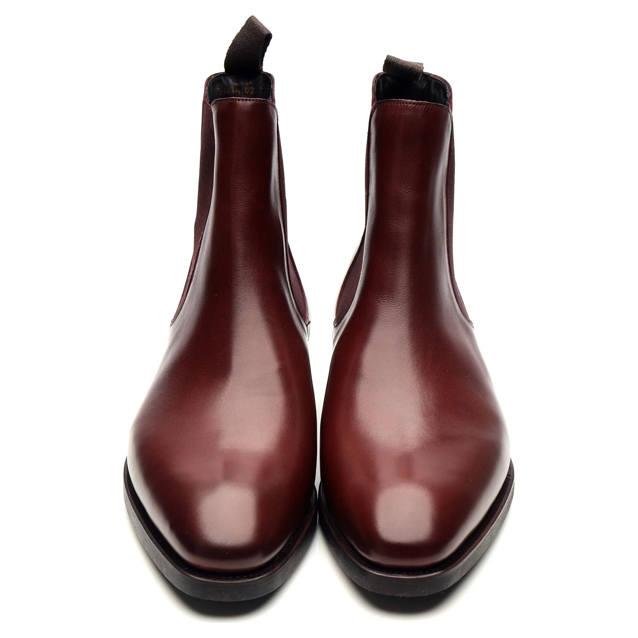 '80216' Burgundy Leather Shearling Chelsea Boots UK 6 EE - Image 9