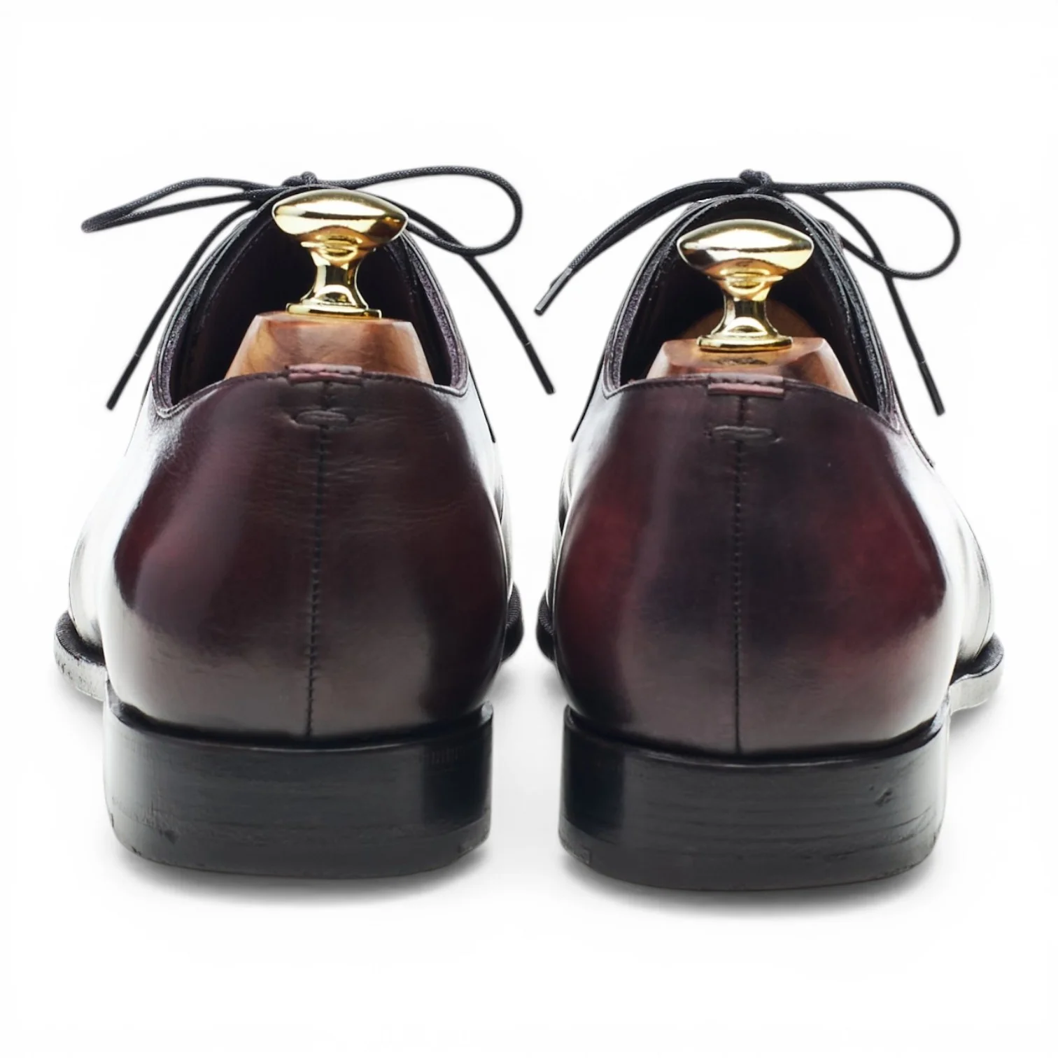 Burgundy Patina Leather Cap Toe Derby UK 7.5 - Image 4