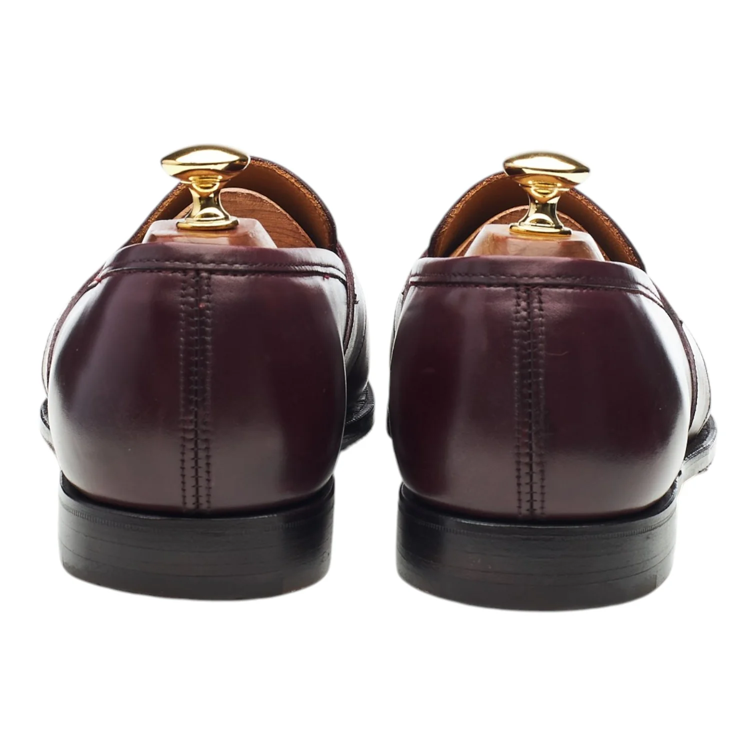 'Bradley' Burgundy Leather Loafers UK 9 E - Image 4