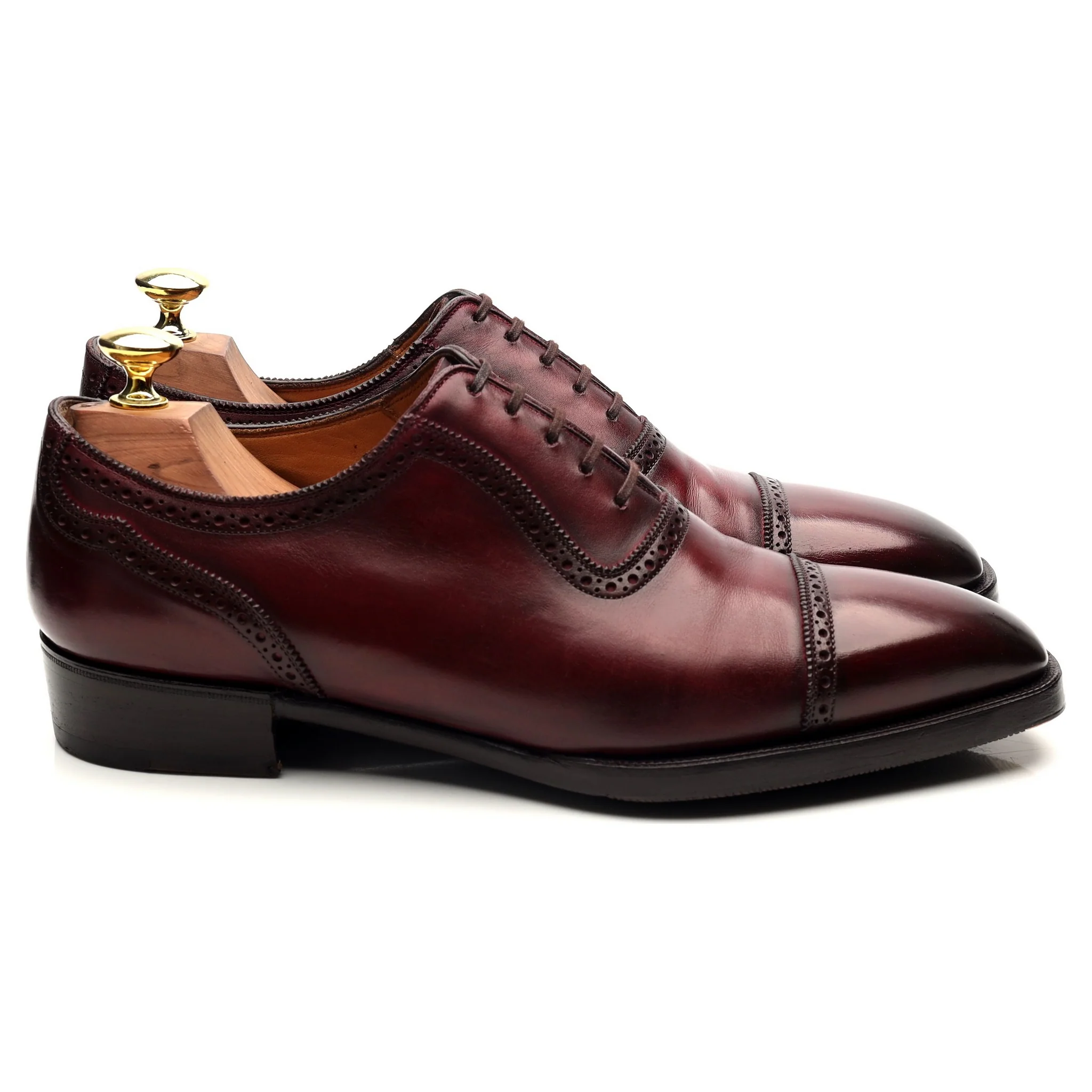 'Principes 3' Burgundy Leather Oxford Brogues UK 7.5 E - Image 6