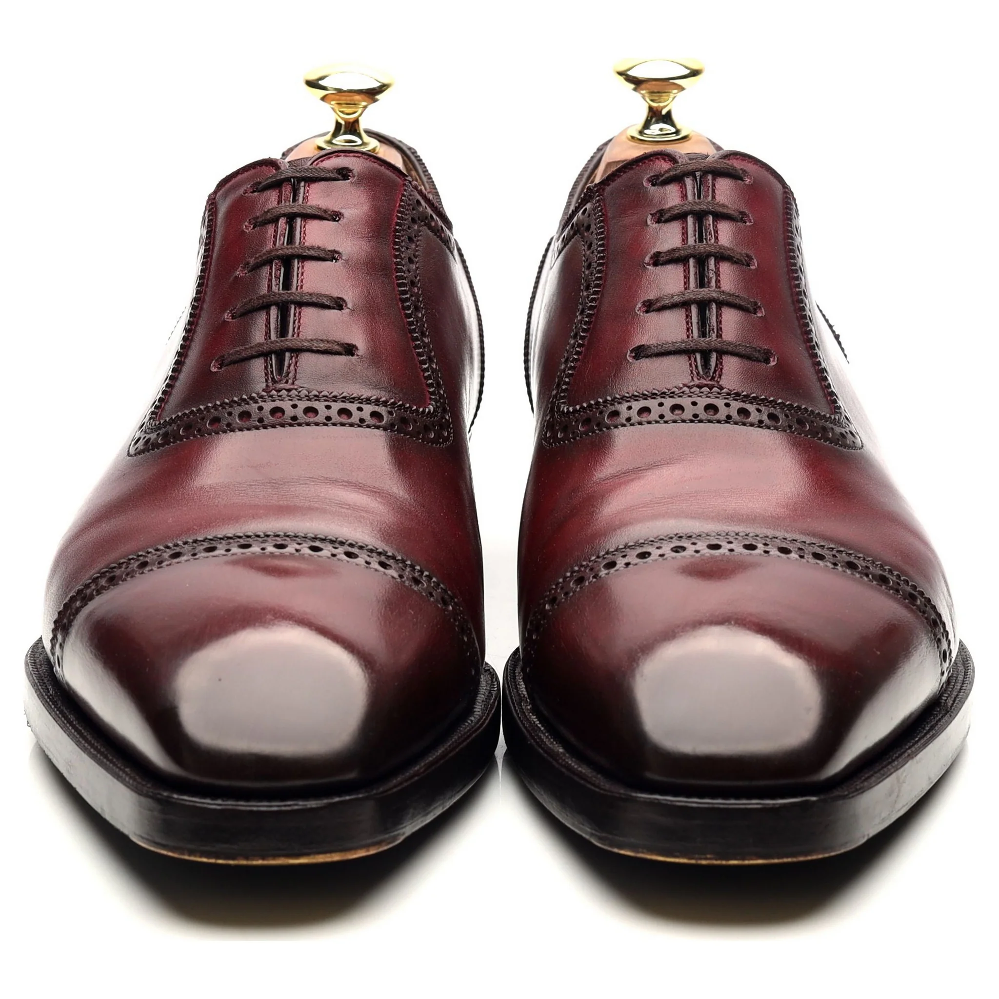 'Principes 3' Burgundy Leather Oxford Brogues UK 7.5 E - Image 8