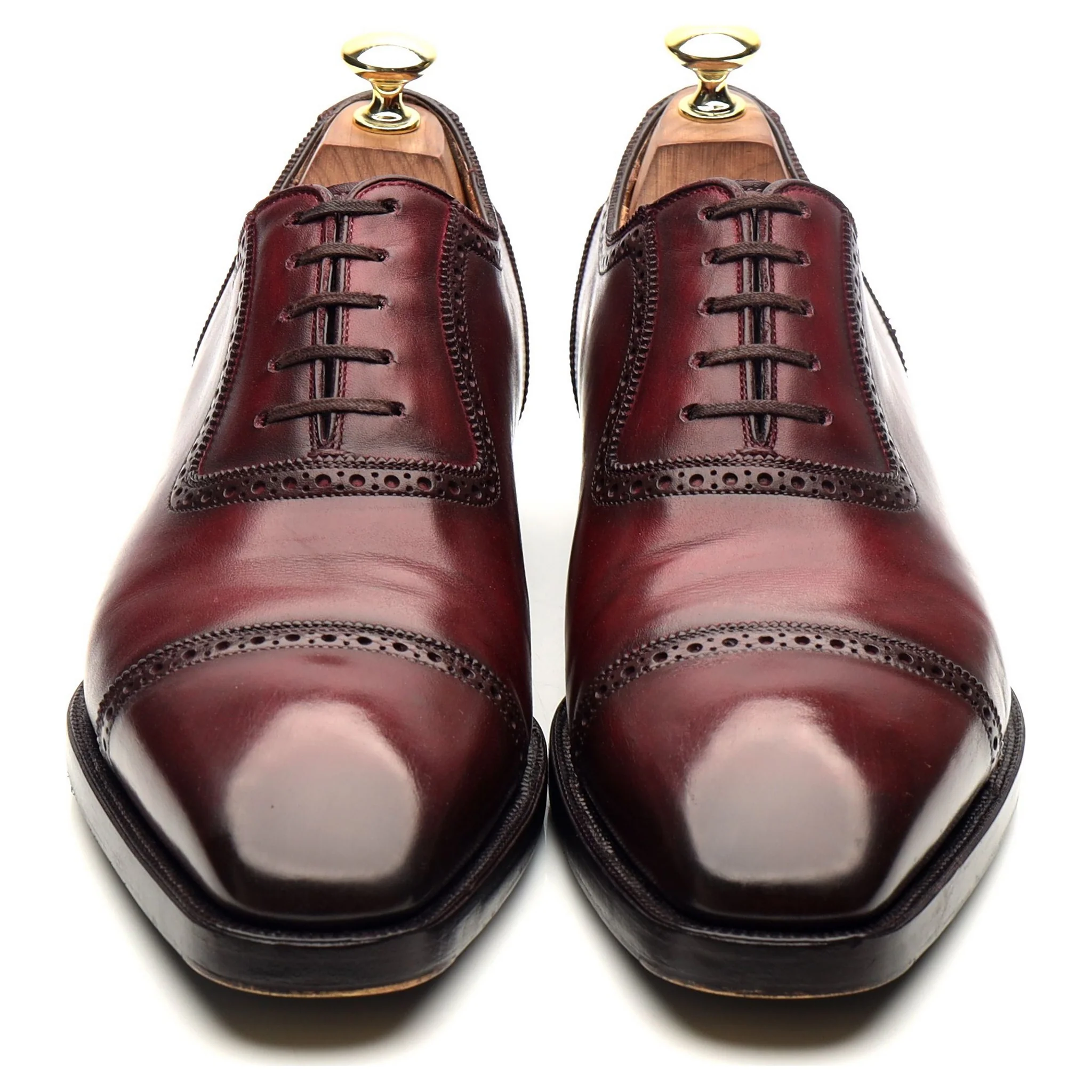 'Principes 3' Burgundy Leather Oxford Brogues UK 7.5 E - Image 9