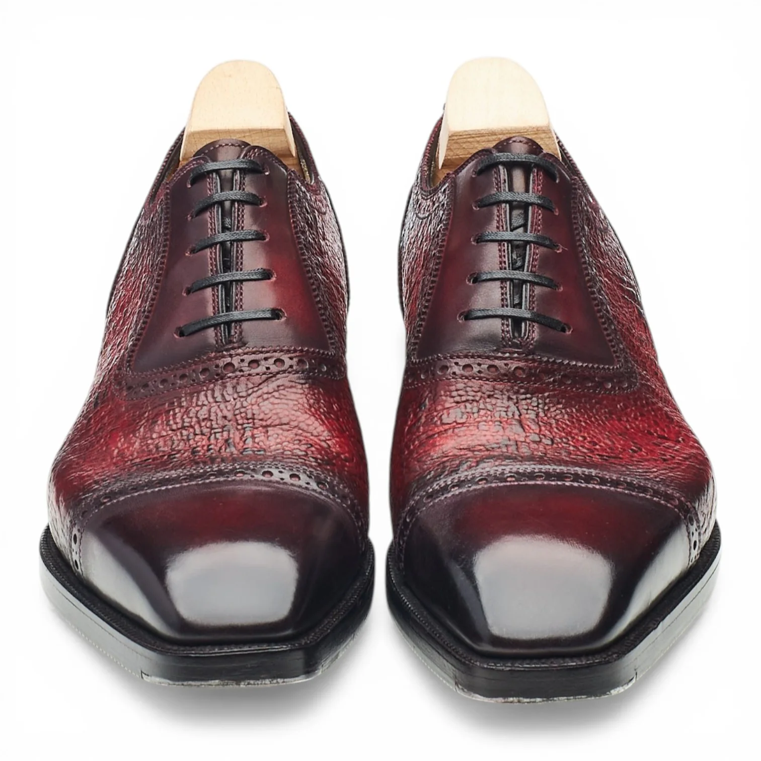 Argentum 'Principes 2' Burgundy Leather Oxford Brogues UK 7 E - Image 2