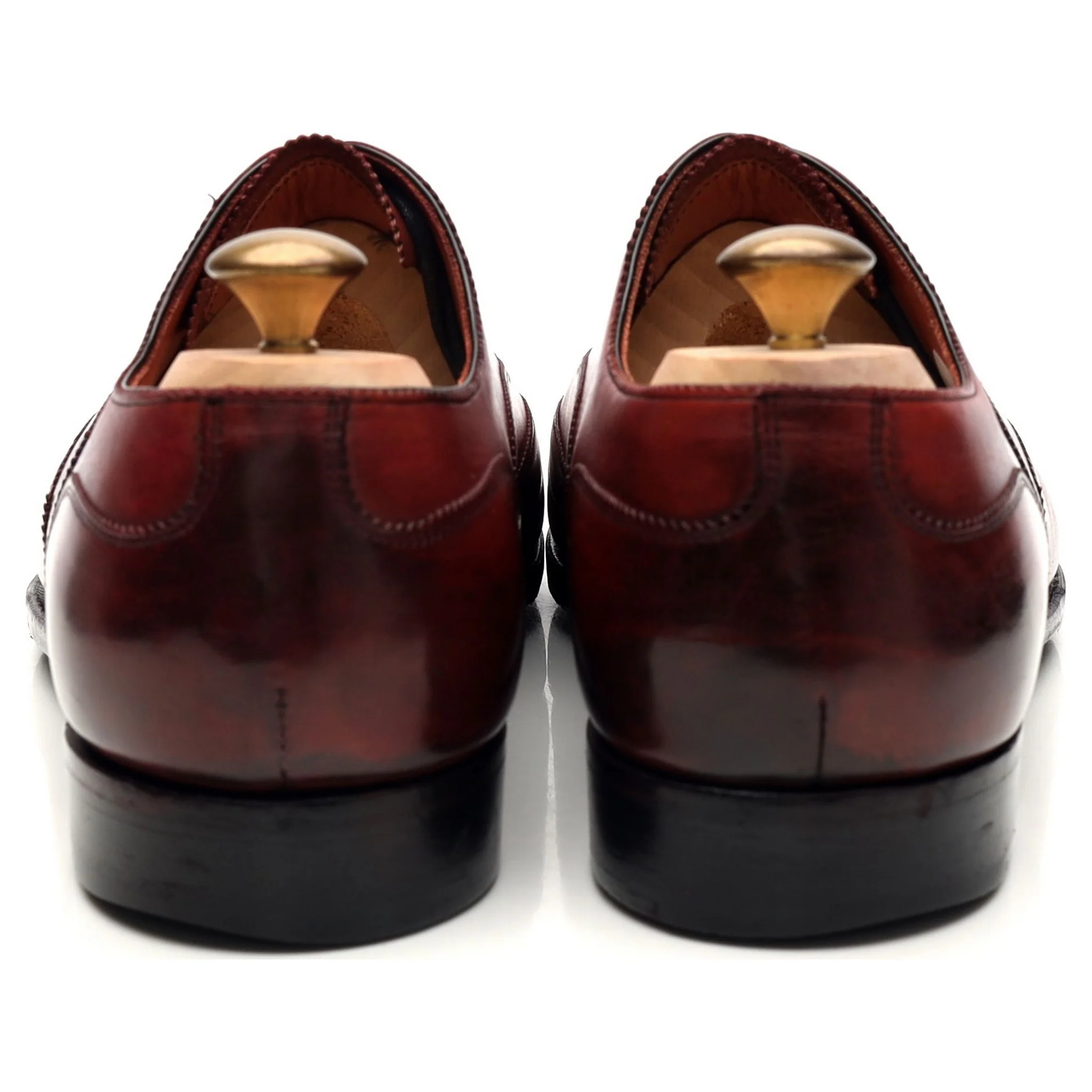 'Beaulieu' Burgundy Leather Oxford Austerity Brogue UK 8.5 E - Image 4