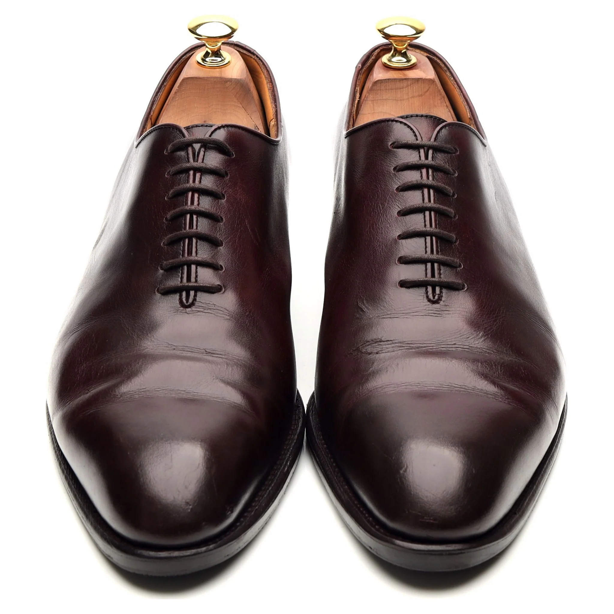 Burgundy Leather Wholecut Oxford 9.5 E UK 10 - Image 10