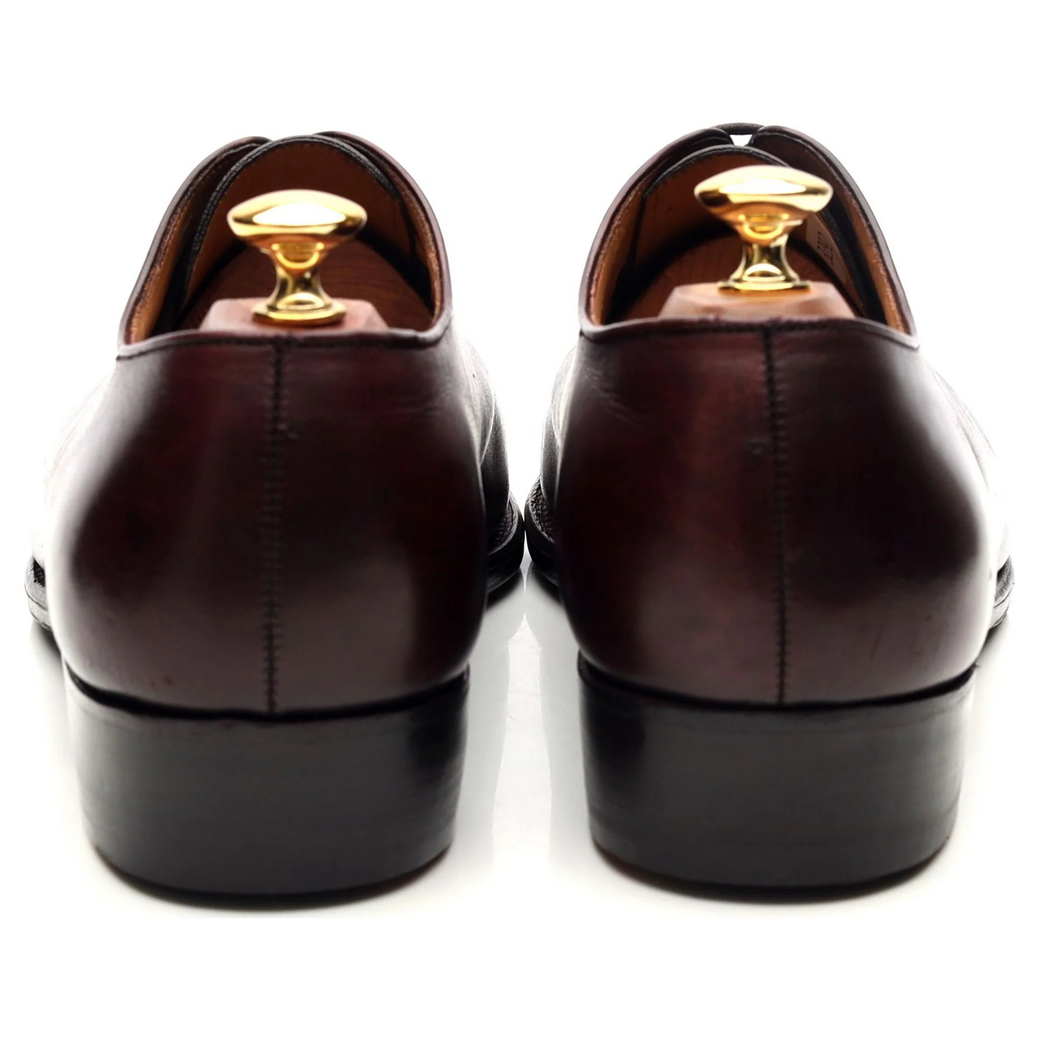 Burgundy Leather Wholecut Oxford 9.5 E UK 10 - Image 4