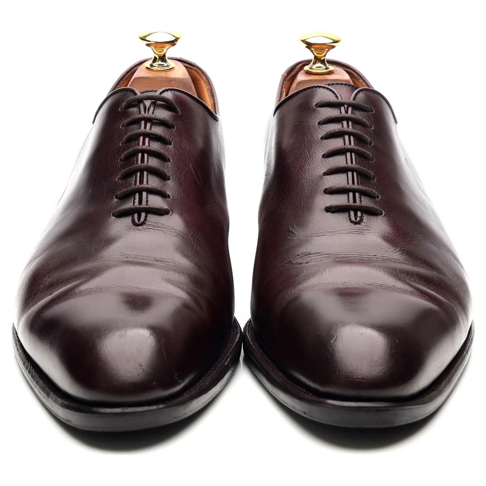 Burgundy Leather Wholecut Oxford 9.5 E UK 10 - Image 9