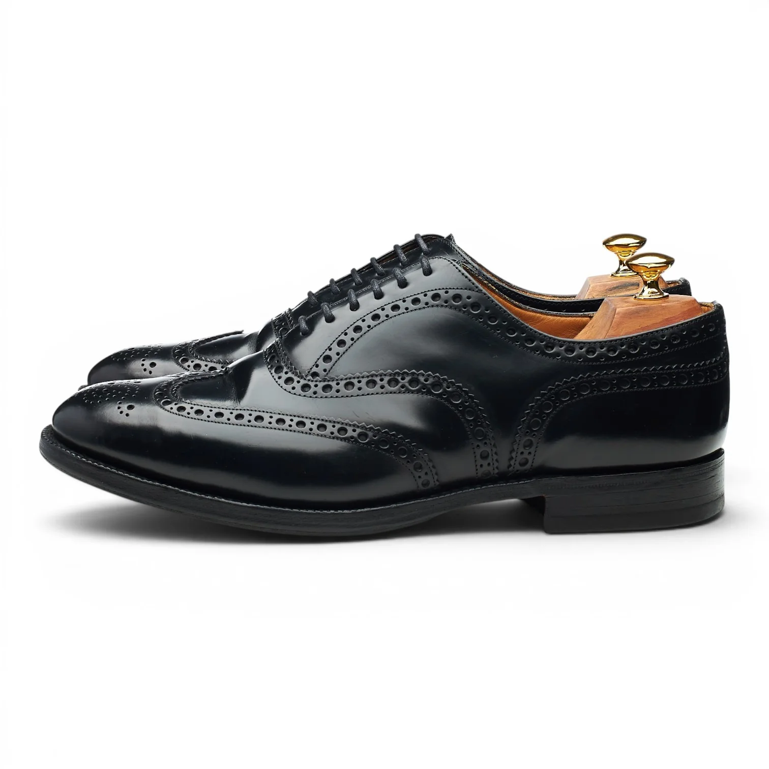 'Burwood' Black Leather Oxford Brogues UK 11 G - Image 3