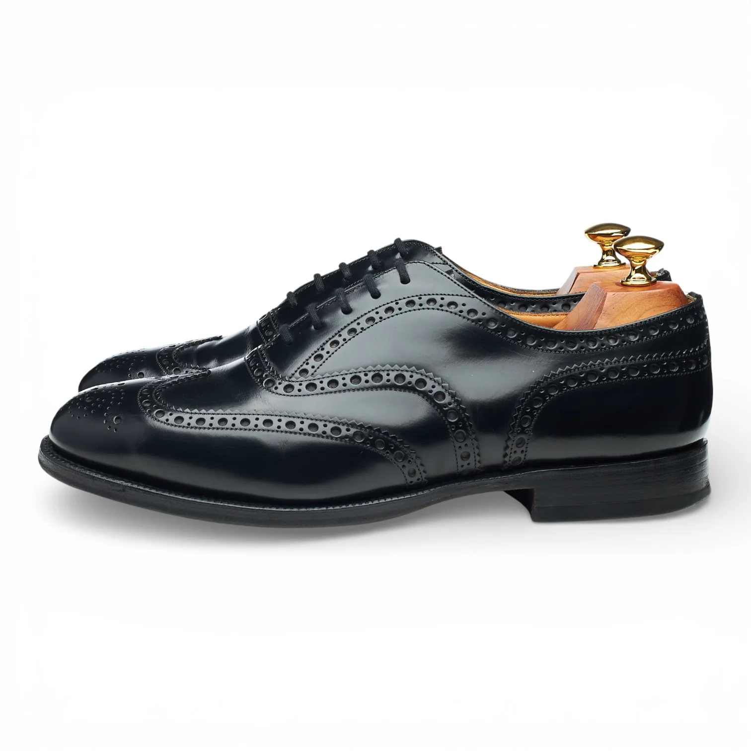 'Burwood' Black Leather Oxford Brogues UK 9.5 F - Image 3