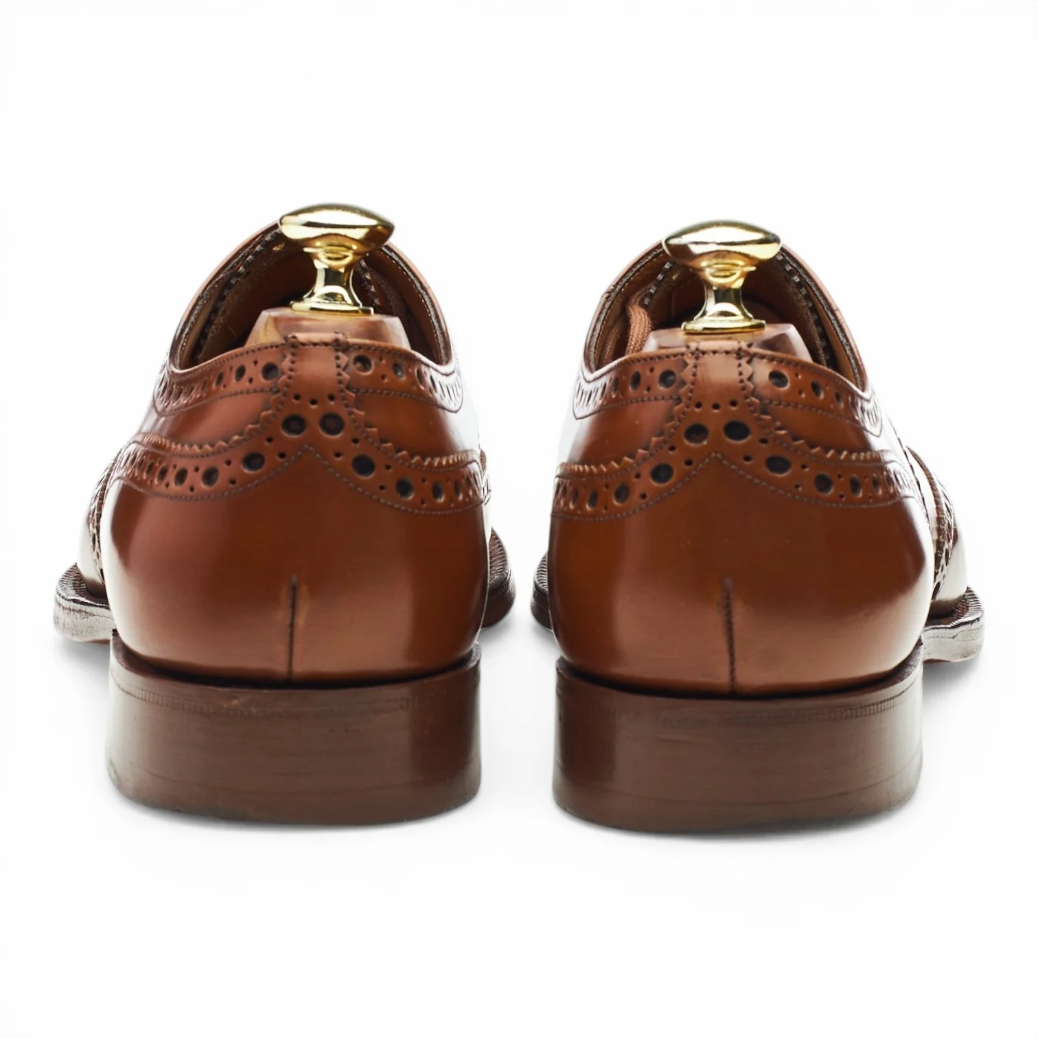 'Burwood' Tan Brown Leather Oxford Brogues UK 7.5 F - Image 4