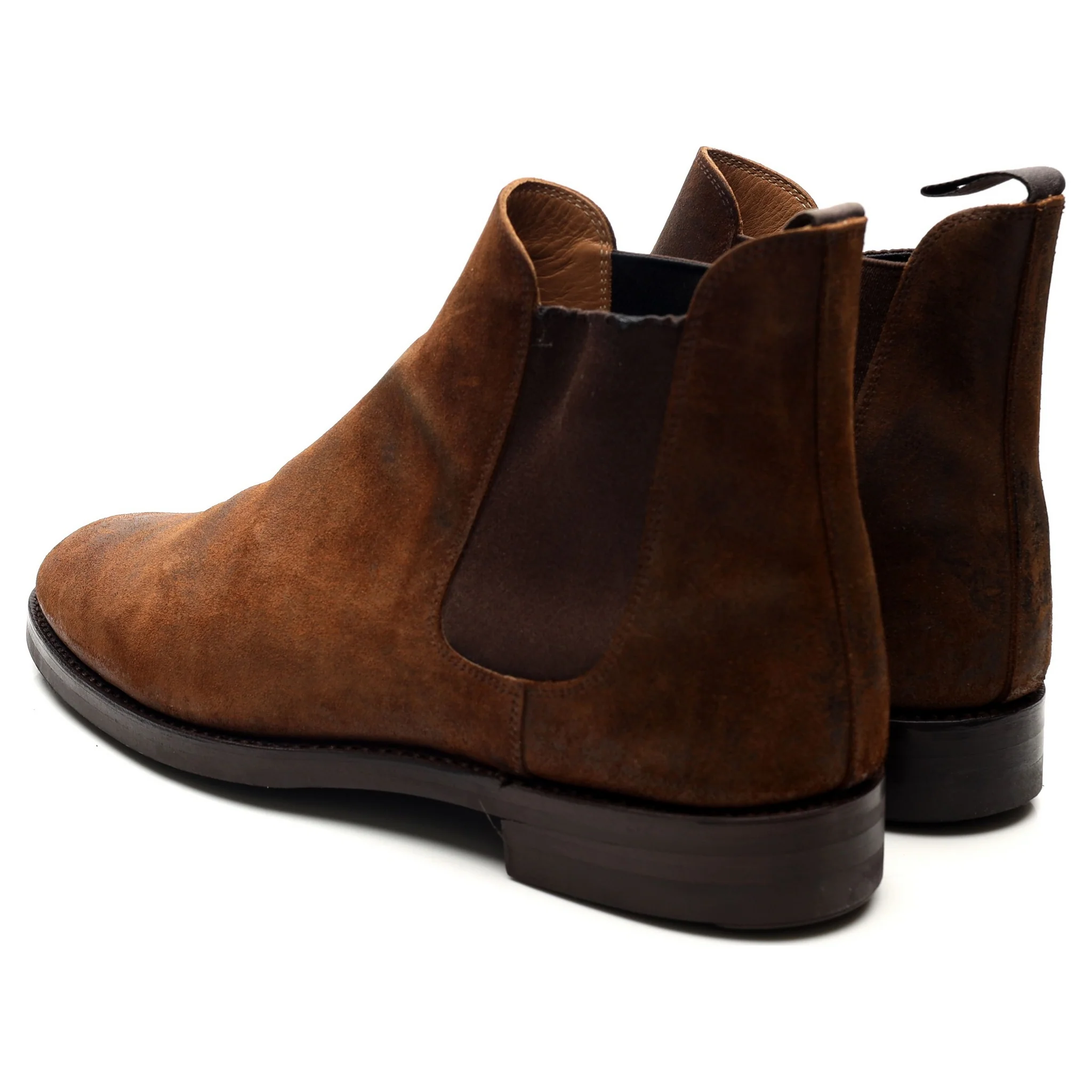 'Chelsea 5' Brown Rough-Out Suede Chelsea Boots UK 9.5 E - Image 3