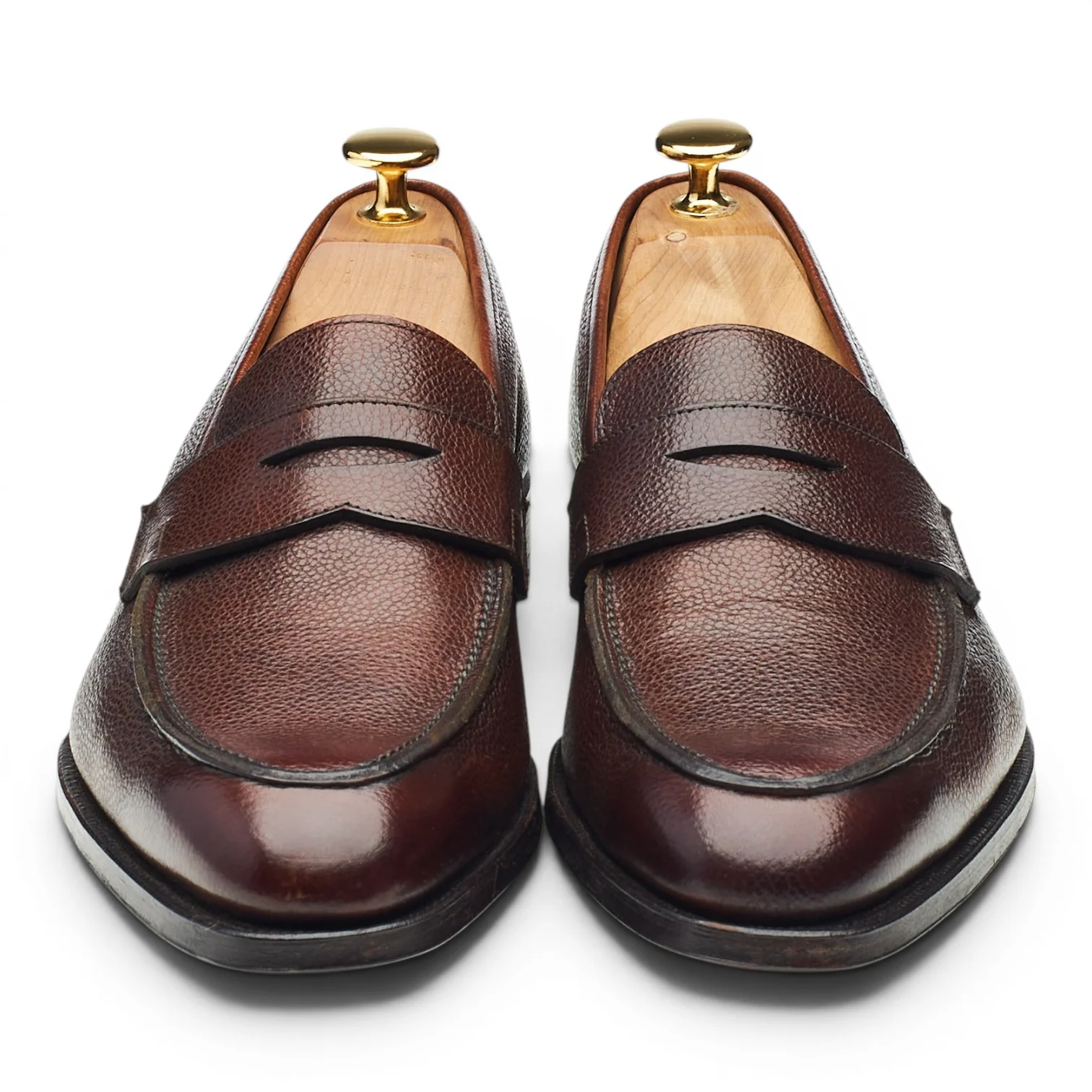 'Cadogan' Dark Brown Grain Leather Loafers UK 6.5 E - Image 2