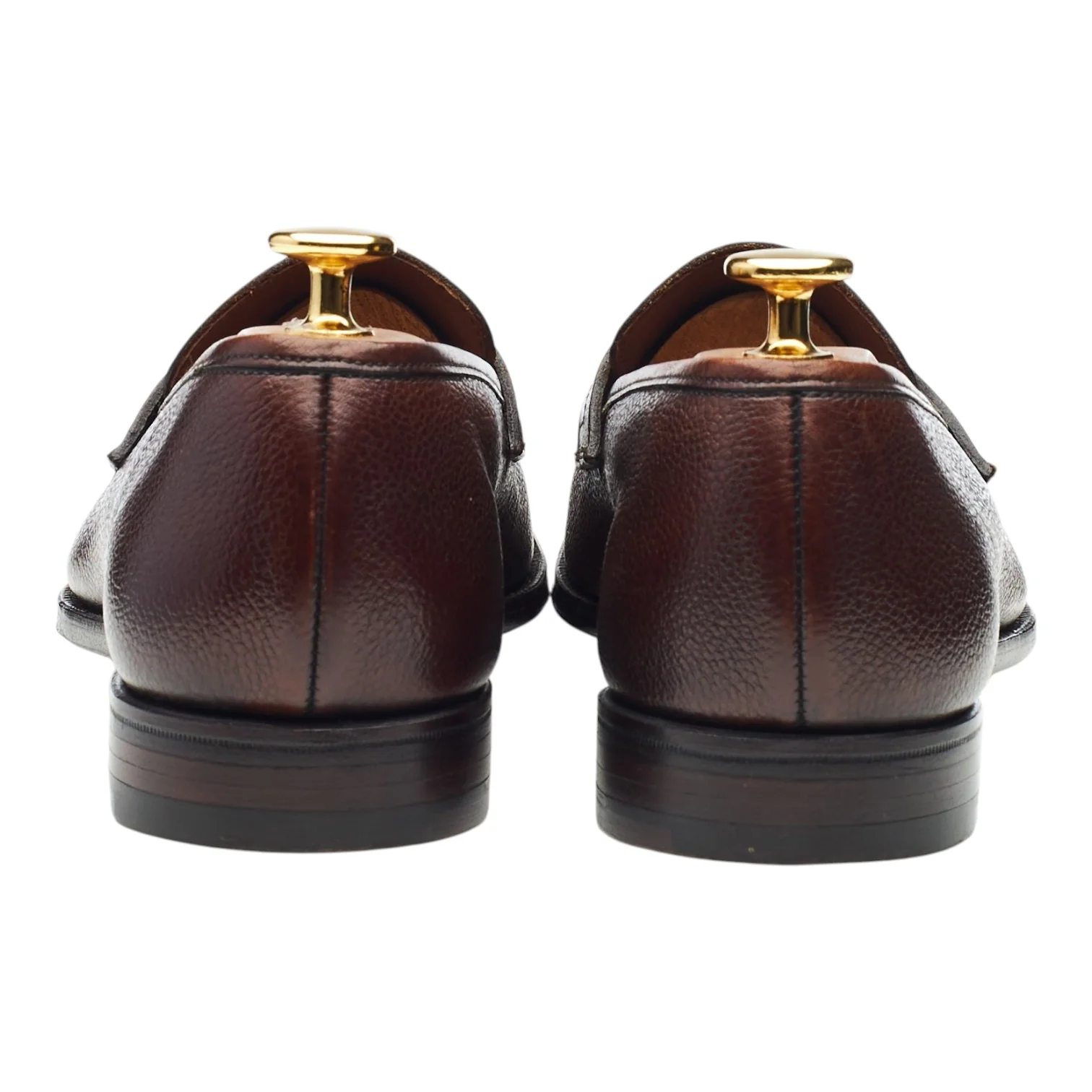 'Cadogan' Dark Brown Grain Leather Loafers UK 6.5 E - Image 4