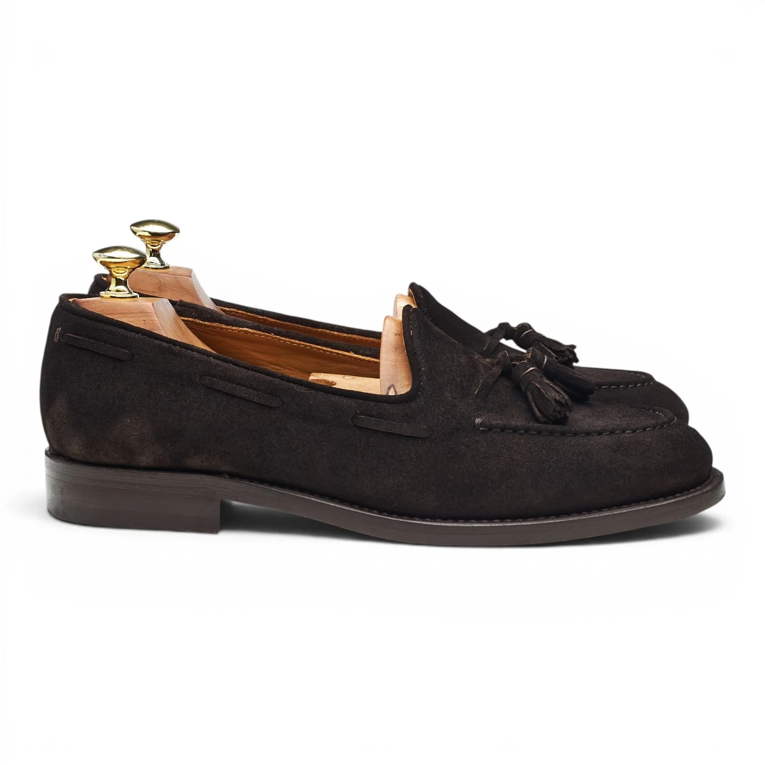 'Cadregatt' Dark Brown Suede Tassel Loafers UK 7.5 EU 41.5