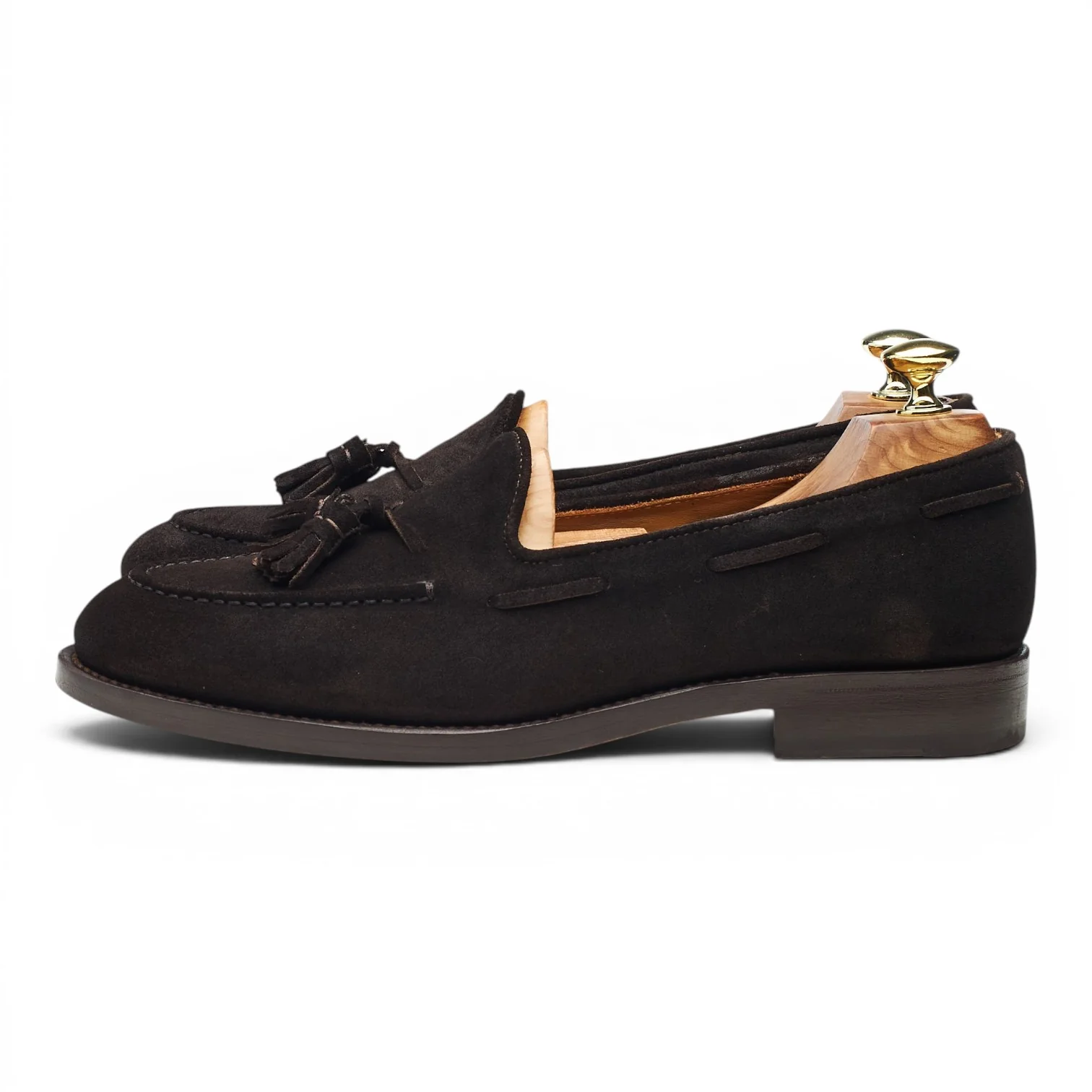 'Cadregatt' Dark Brown Suede Tassel Loafers UK 7.5 EU 41.5 - Image 3