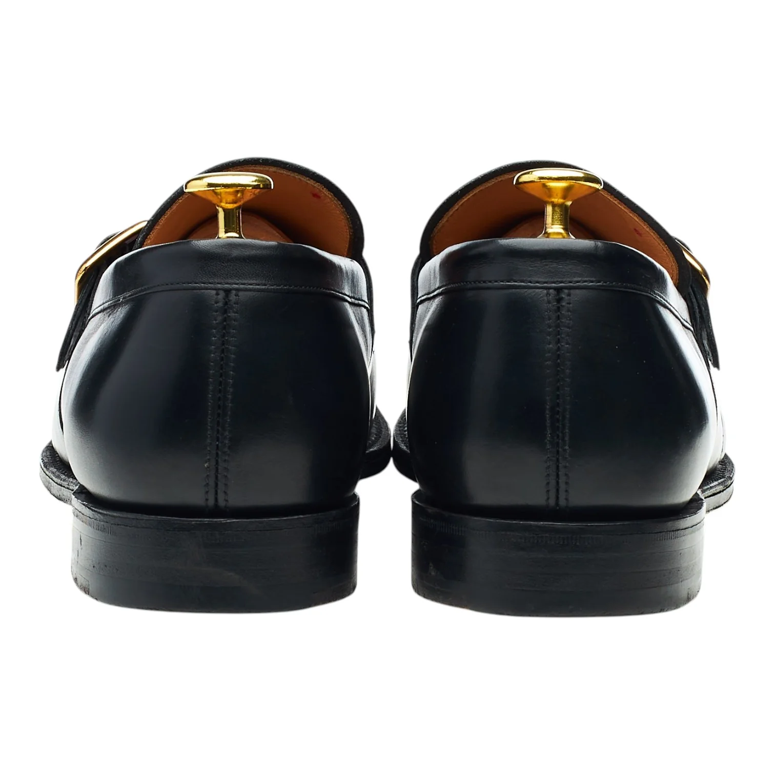 'Caldbeck' Black Leather Monk Strap Loafers UK 9 F - Image 4