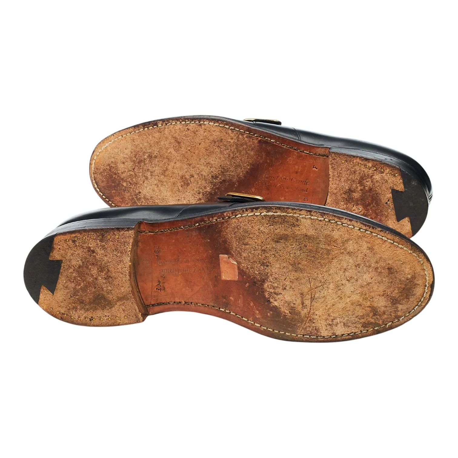 'Caldbeck' Black Leather Monk Strap Loafers UK 9 F - Image 5
