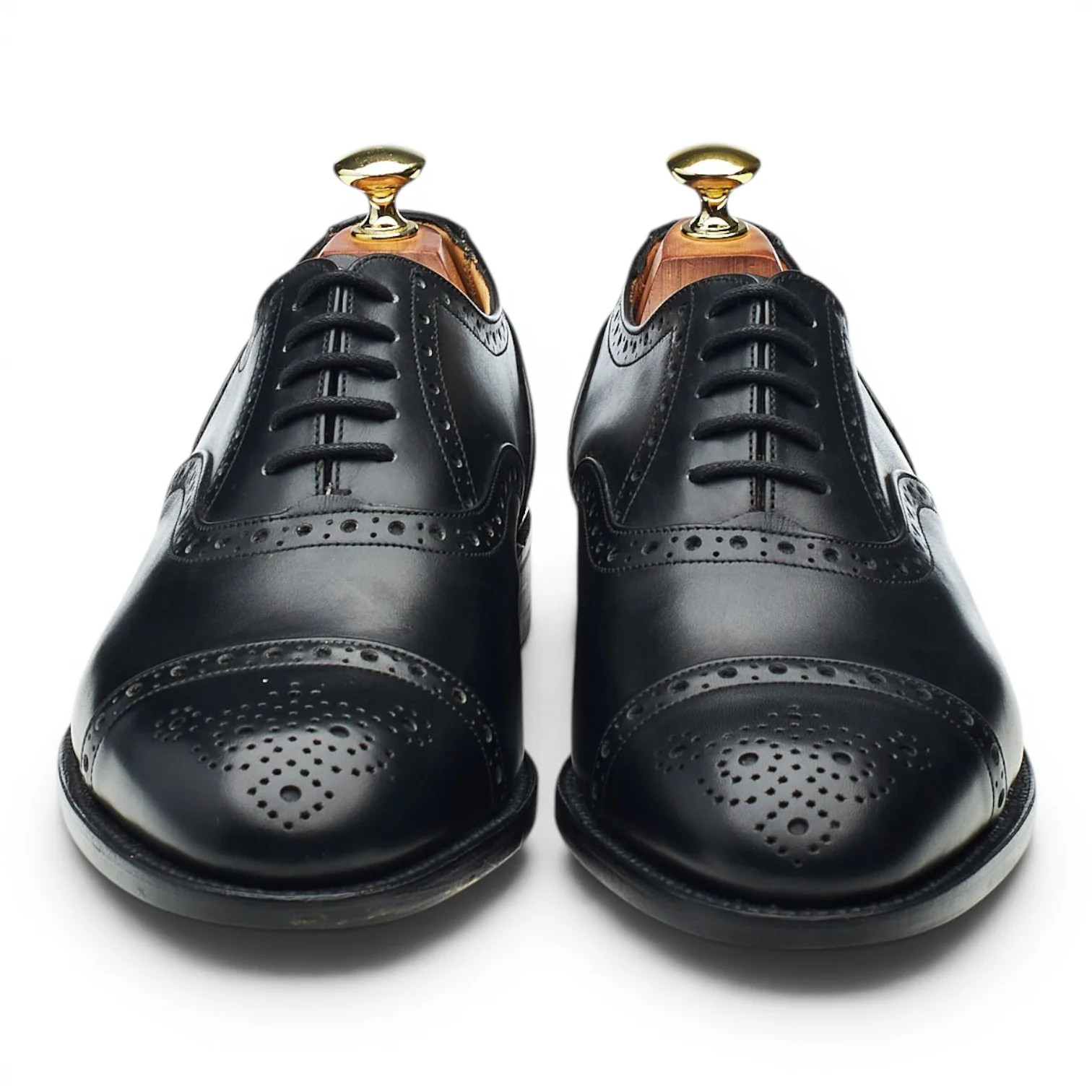 'Cambridge' Black Leather Oxford Brogues UK 7.5 - Image 2