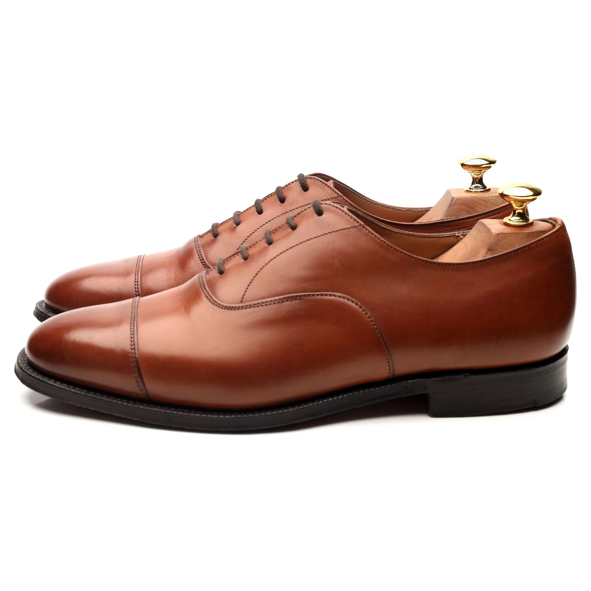'Canberra' Tan Brown Leather Oxford UK 9 F - Image 2