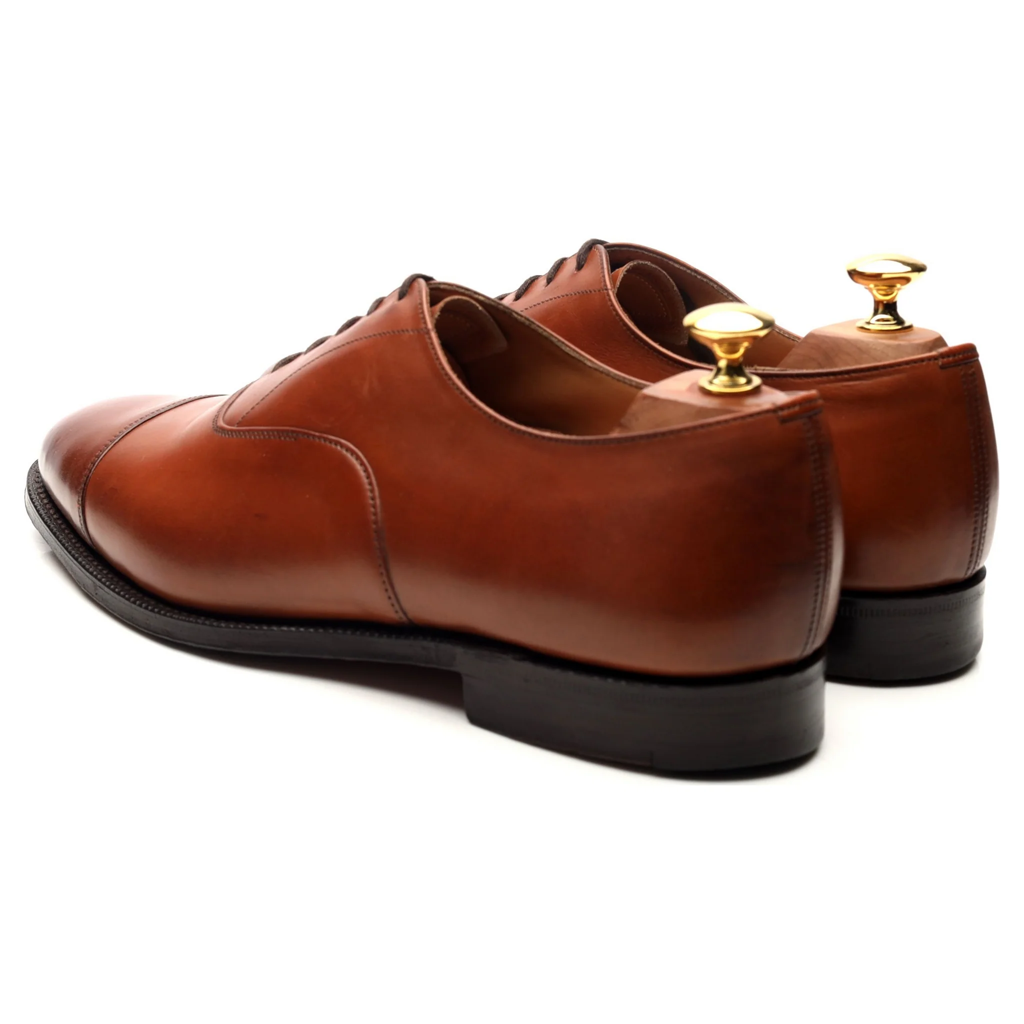 'Canberra' Tan Brown Leather Oxford UK 9 F - Image 3