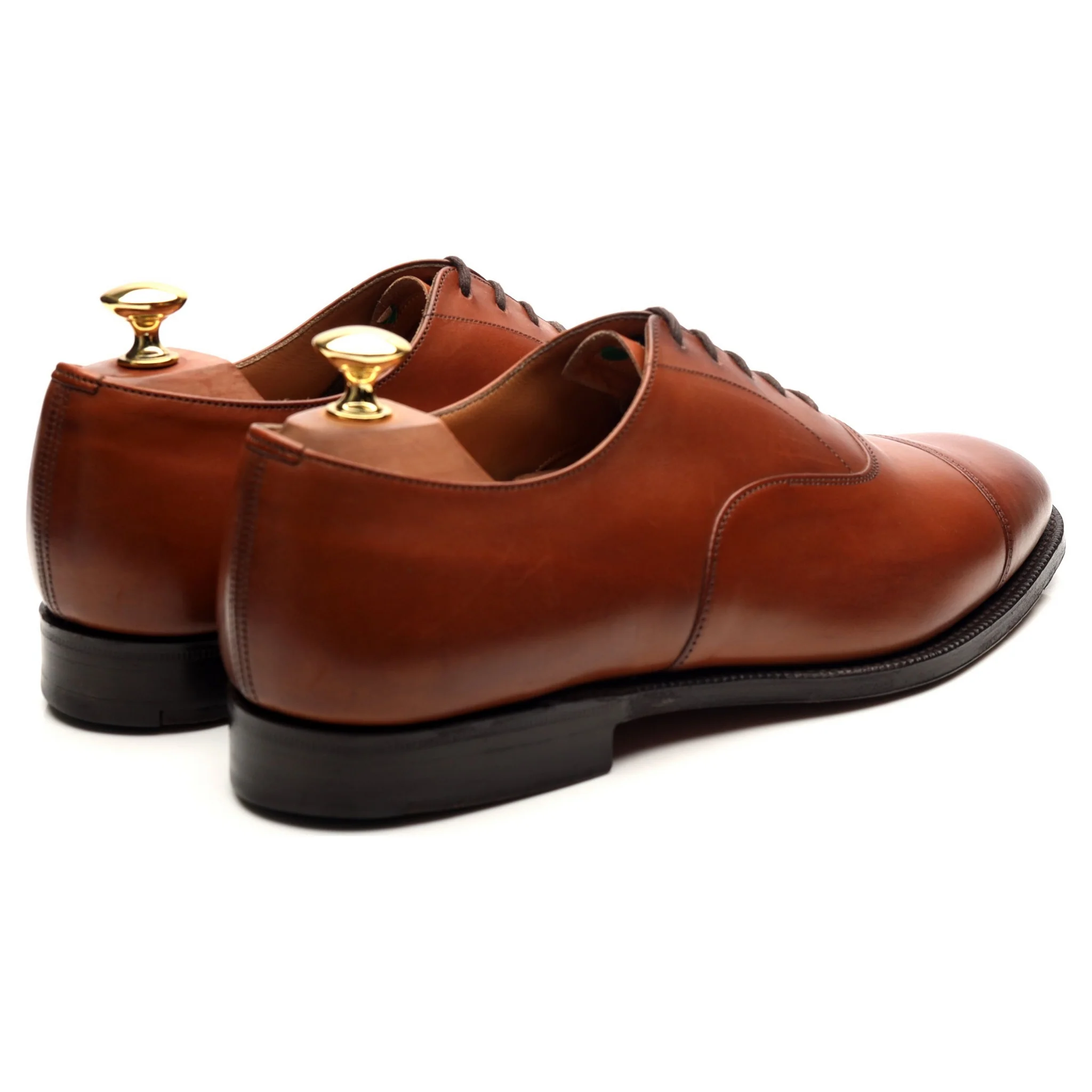 'Canberra' Tan Brown Leather Oxford UK 9 F - Image 5