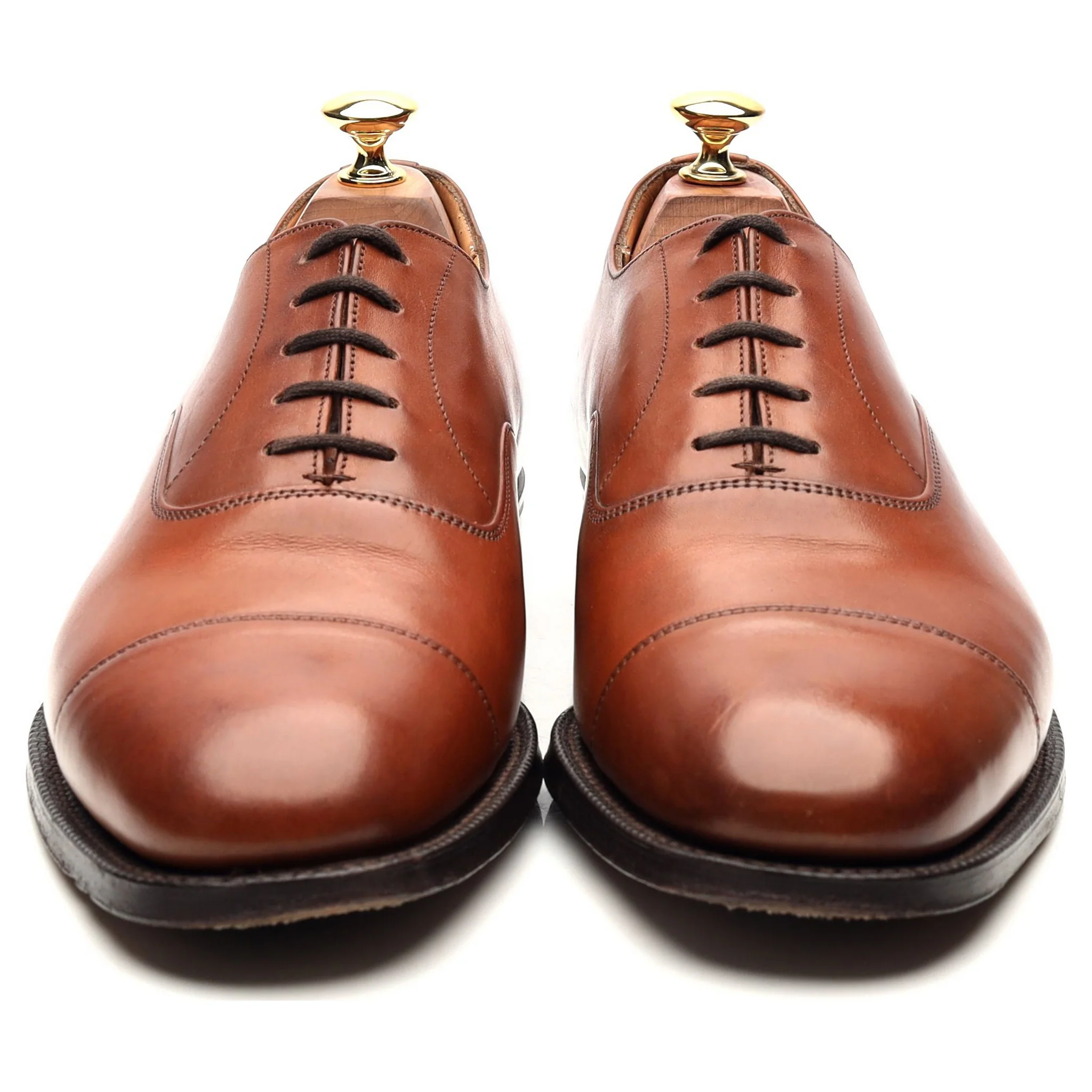 'Canberra' Tan Brown Leather Oxford UK 9 F - Image 8