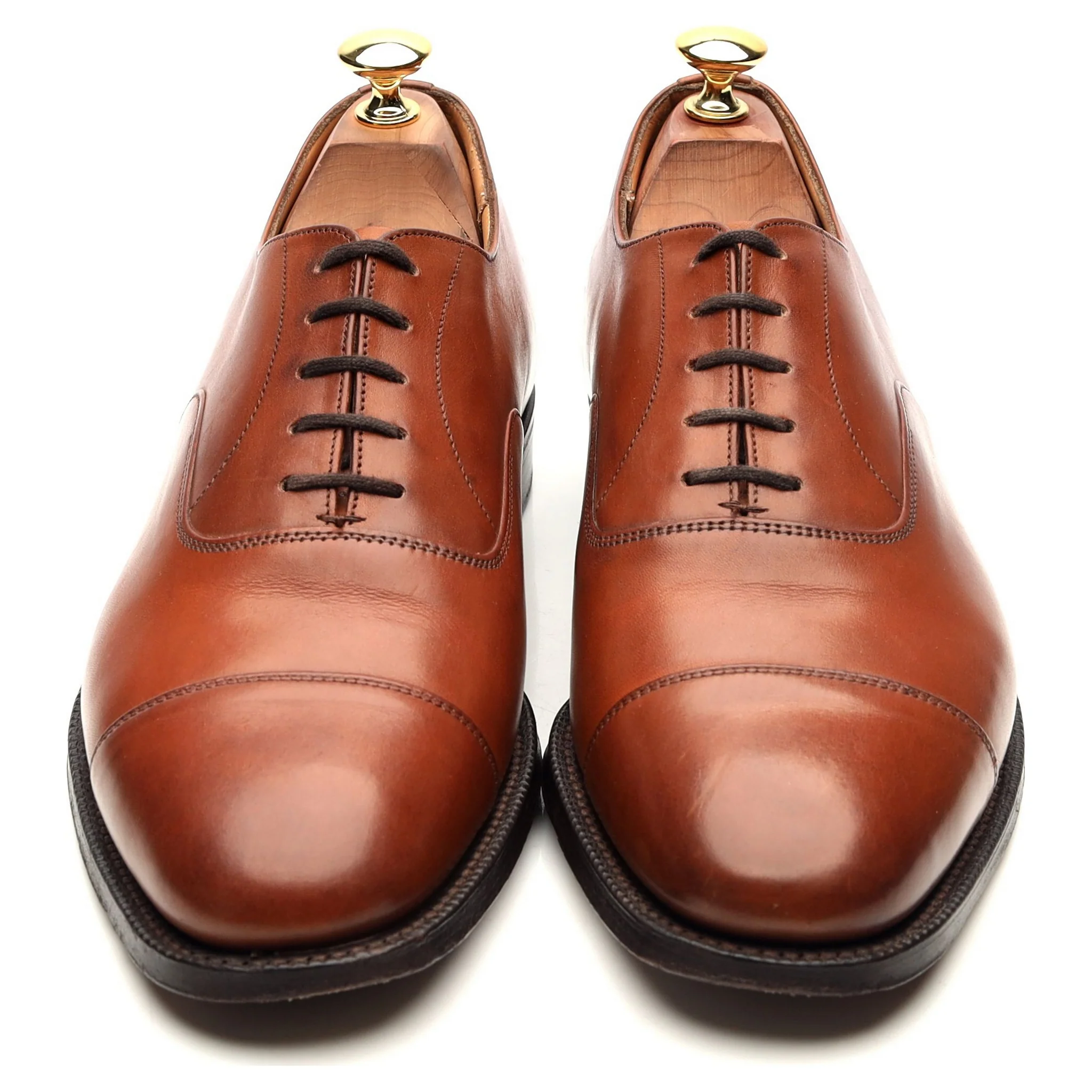 'Canberra' Tan Brown Leather Oxford UK 9 F - Image 9