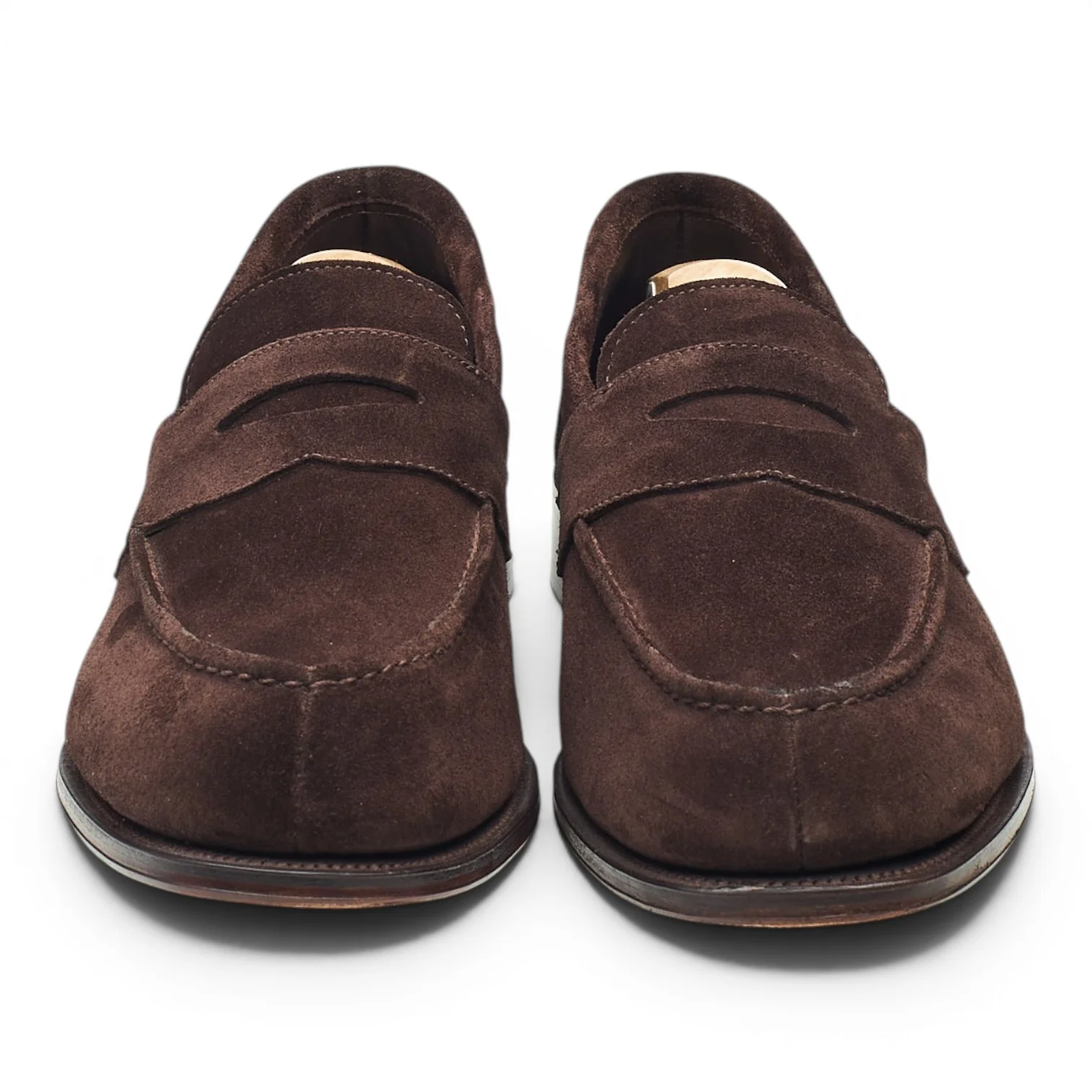 'Cannes' Dark Brown Suede Split Toe Loafer UK 8.5 E - Image 2