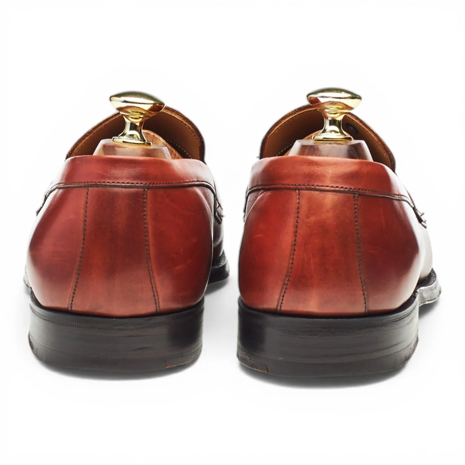 'Cannon' Tan Brown Leather Loafers UK 7.5 F - Image 4