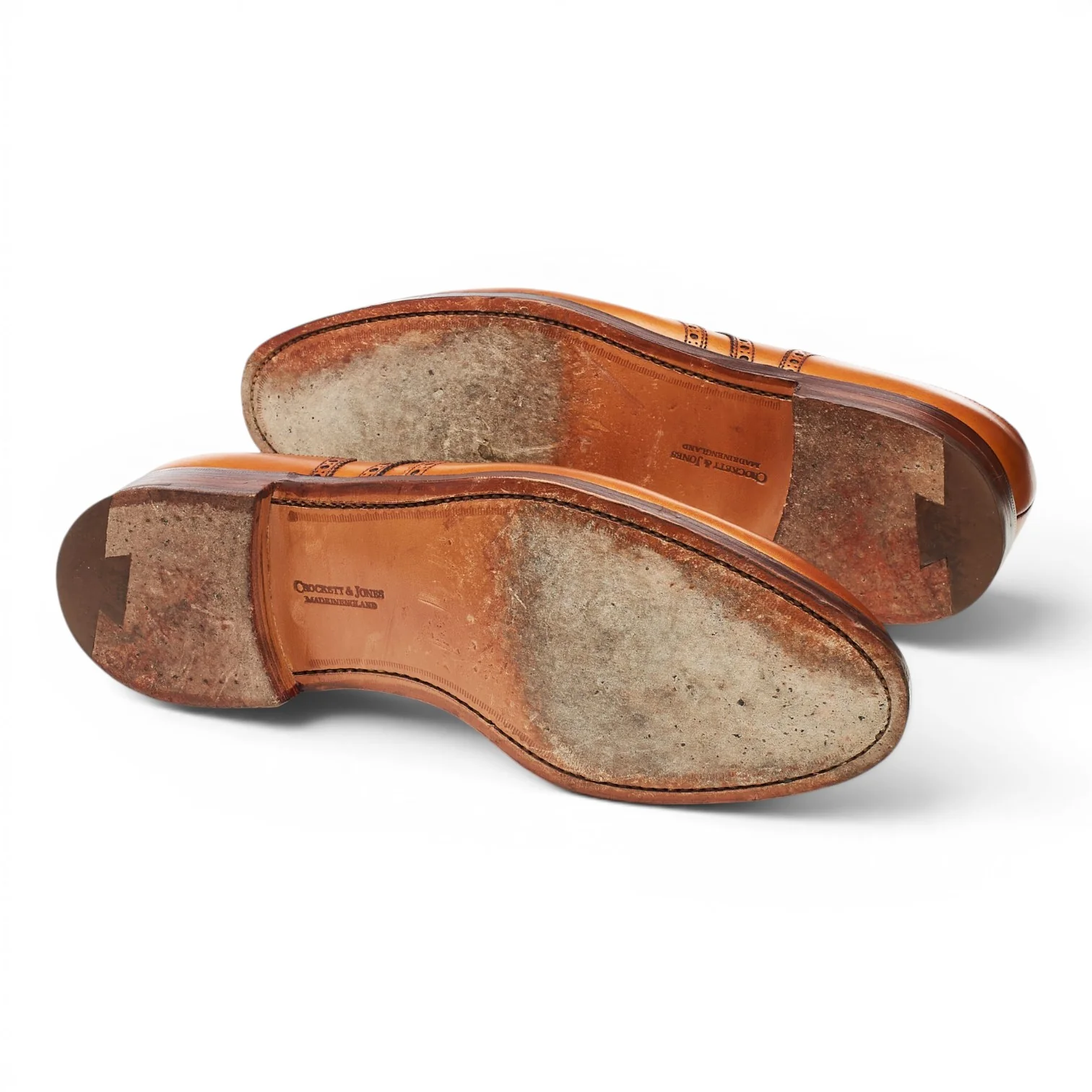 'Cardiff' Tan Brown Leather Derby Brogue UK 10 E - Image 5