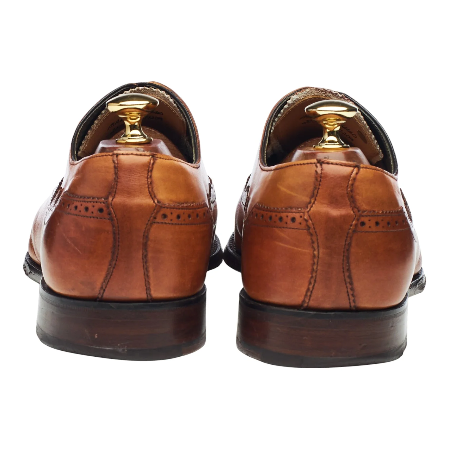 'Cardiff' Tan Brown Leather Oxford Brogue UK 9 F - Image 5