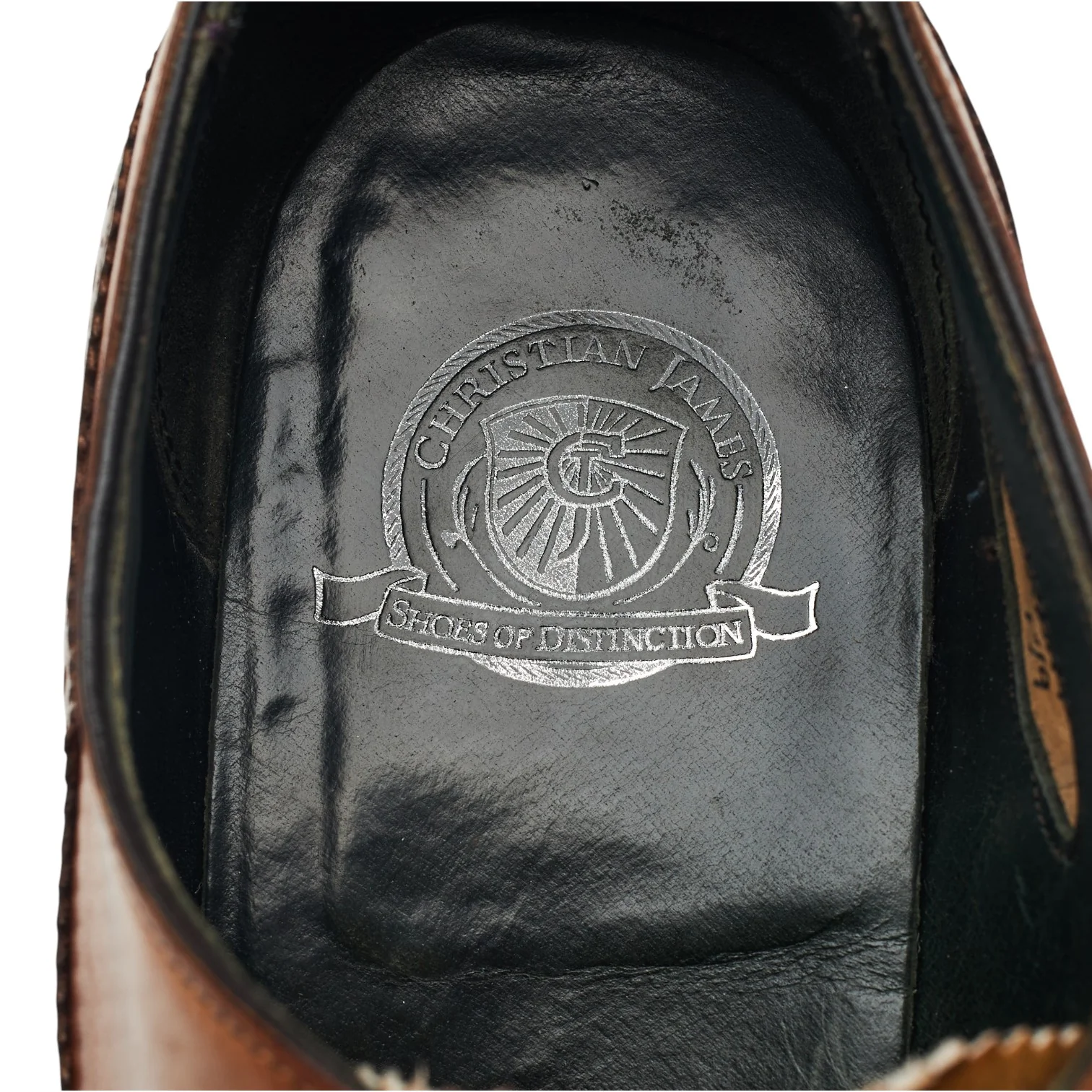 'Cardiff' Tan Brown Leather Oxford Brogue UK 9 F - Image 7