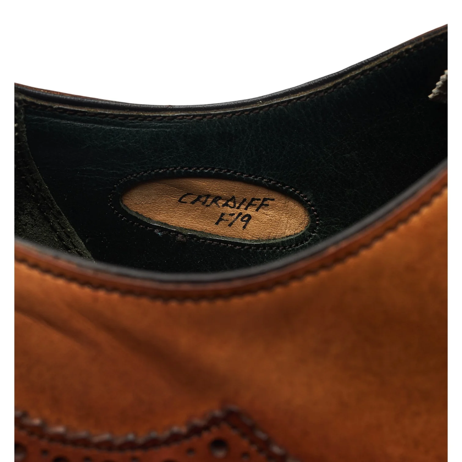 'Cardiff' Tan Brown Leather Oxford Brogue UK 9 F - Image 8