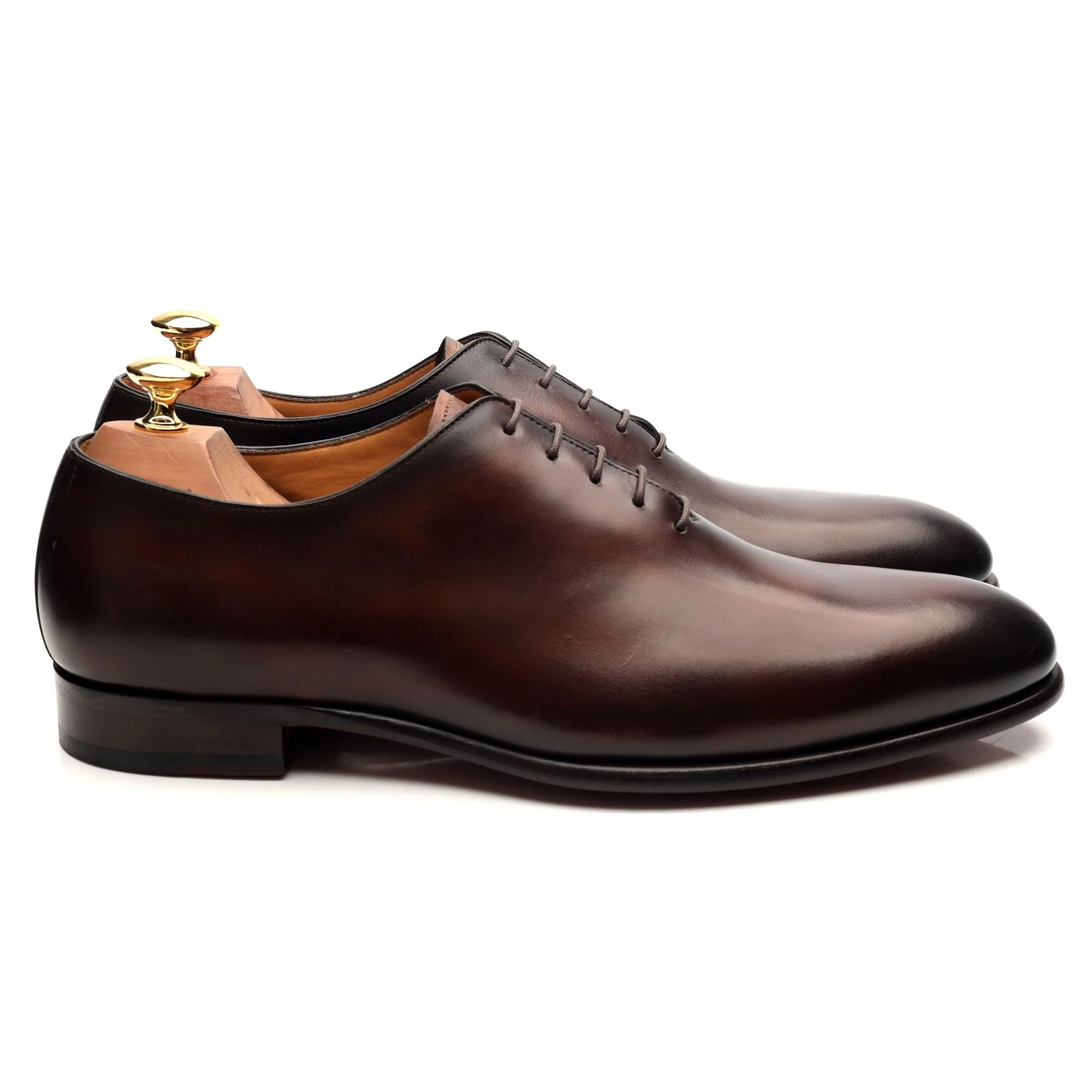 'Damien' Brown Wholecut Leather Oxford UK 9.5 E - Image 6