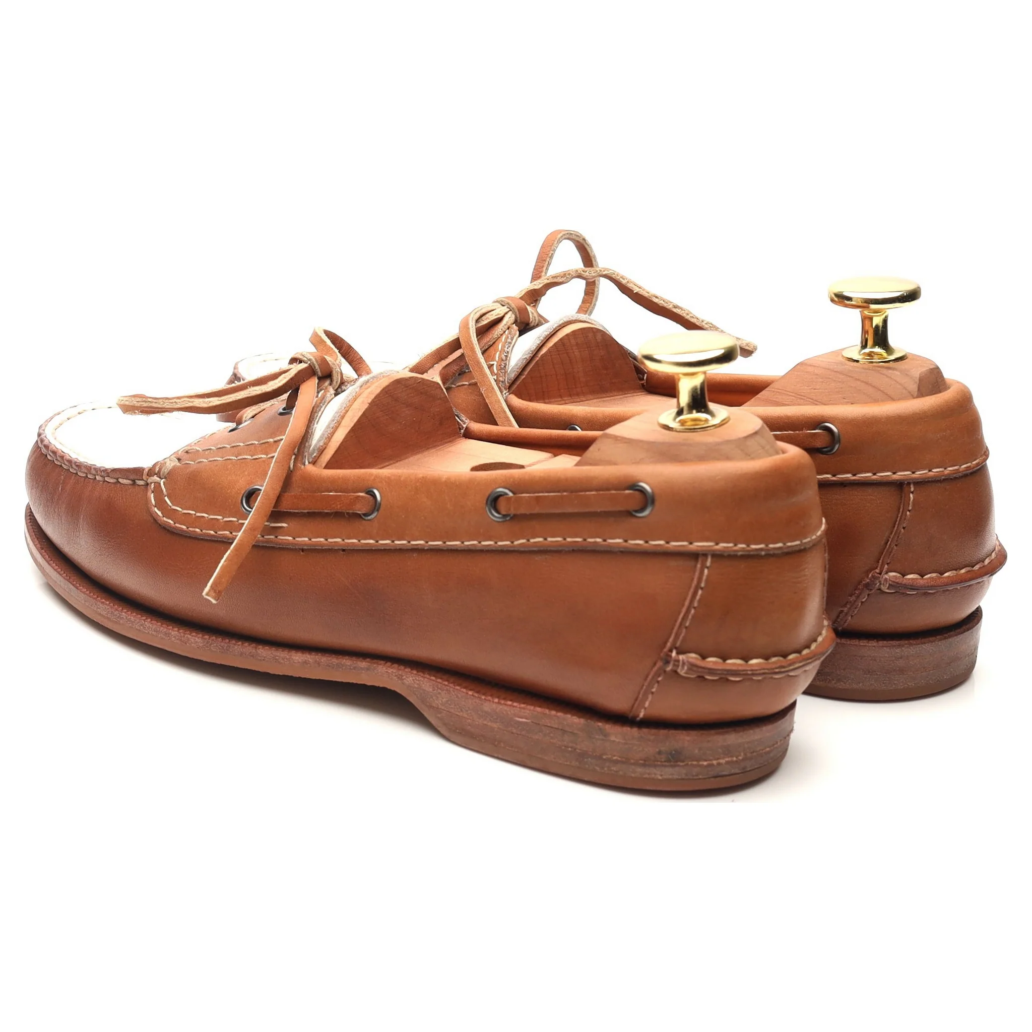 Women's Brown White Deck Shoes UK 4.5 - Image 3