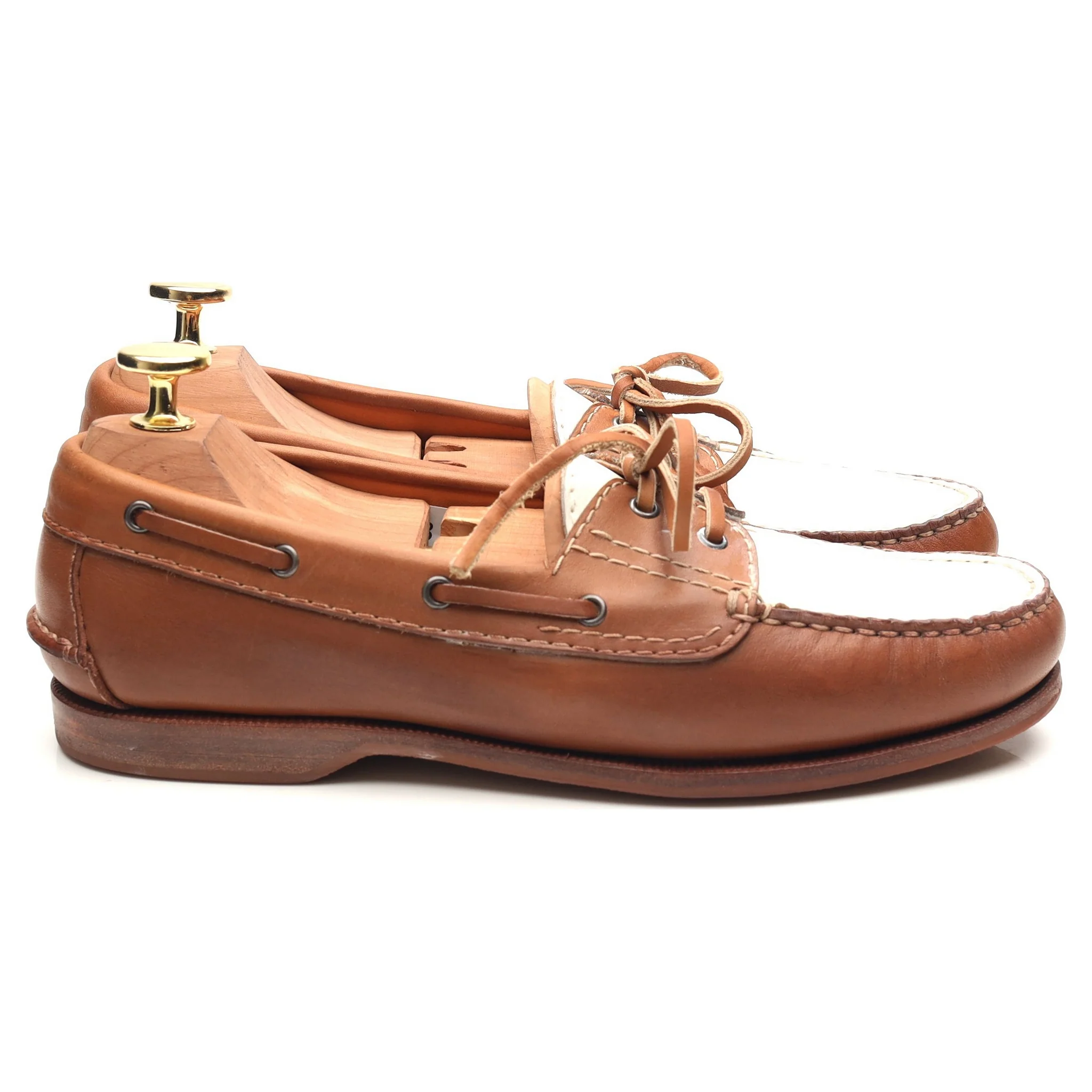 Women's Brown White Deck Shoes UK 4.5 - Image 6