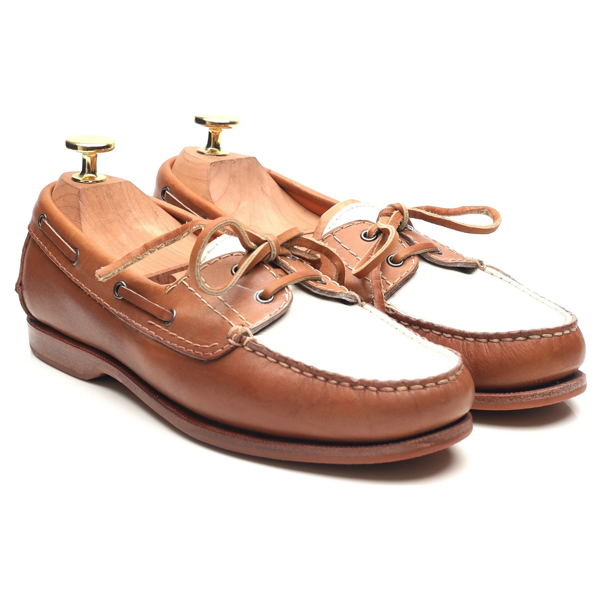 Women's Brown White Deck Shoes UK 4.5 - Image 7