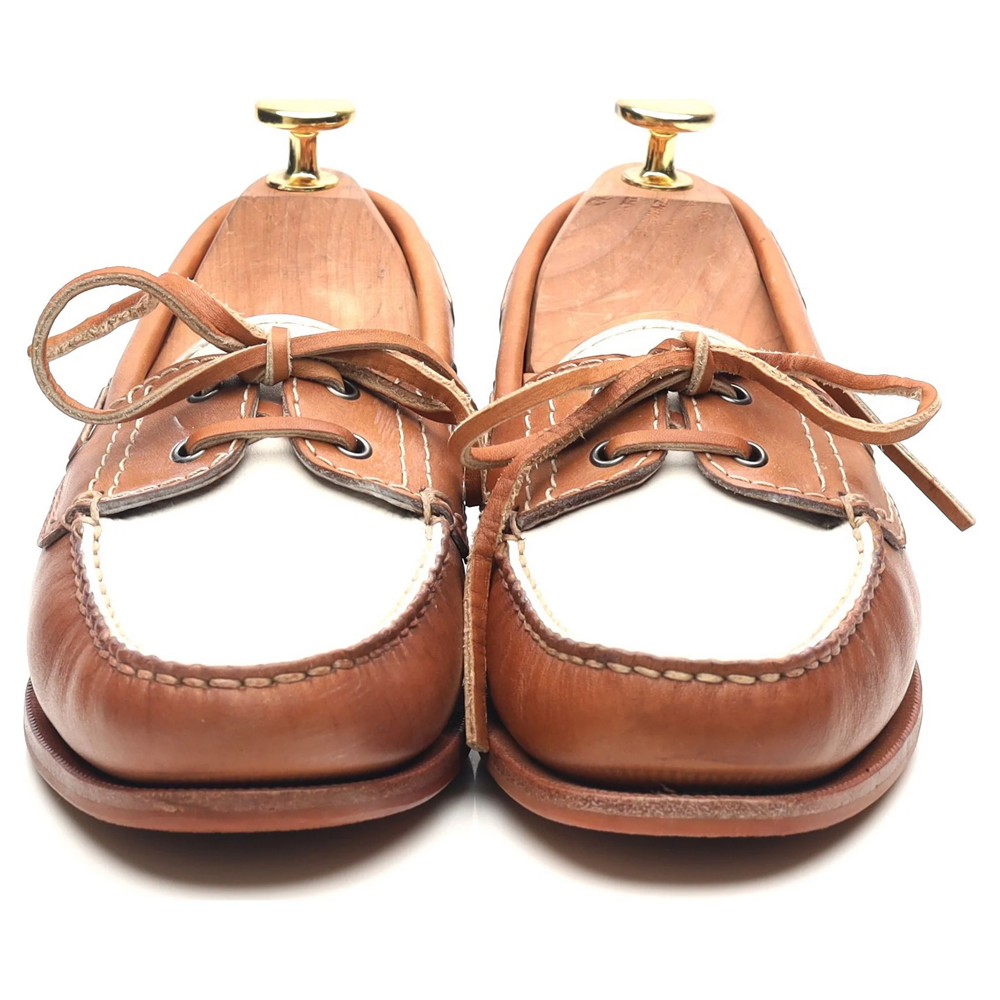 Women's Brown White Deck Shoes UK 4.5 - Image 8