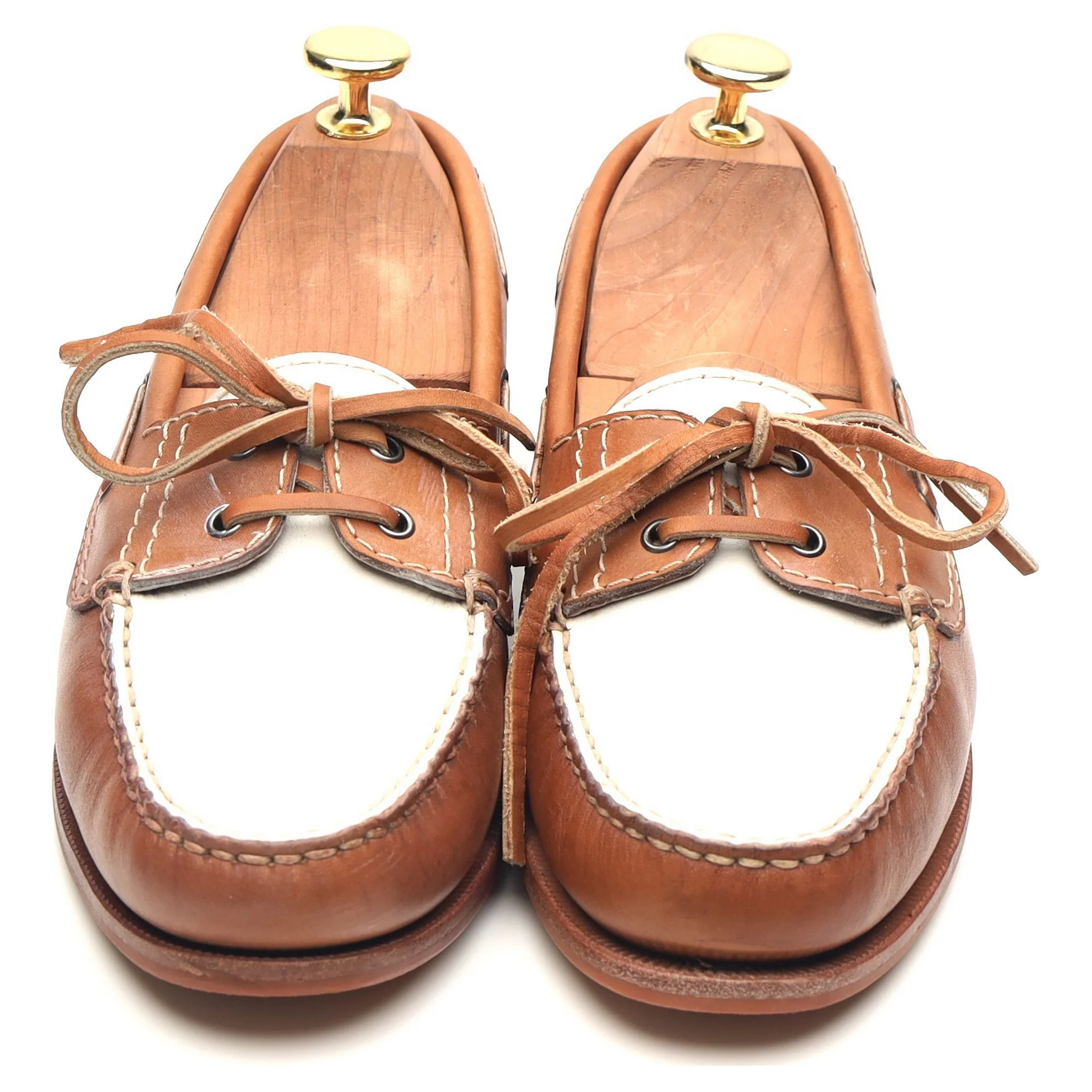 Women's Brown White Deck Shoes UK 4.5 - Image 9