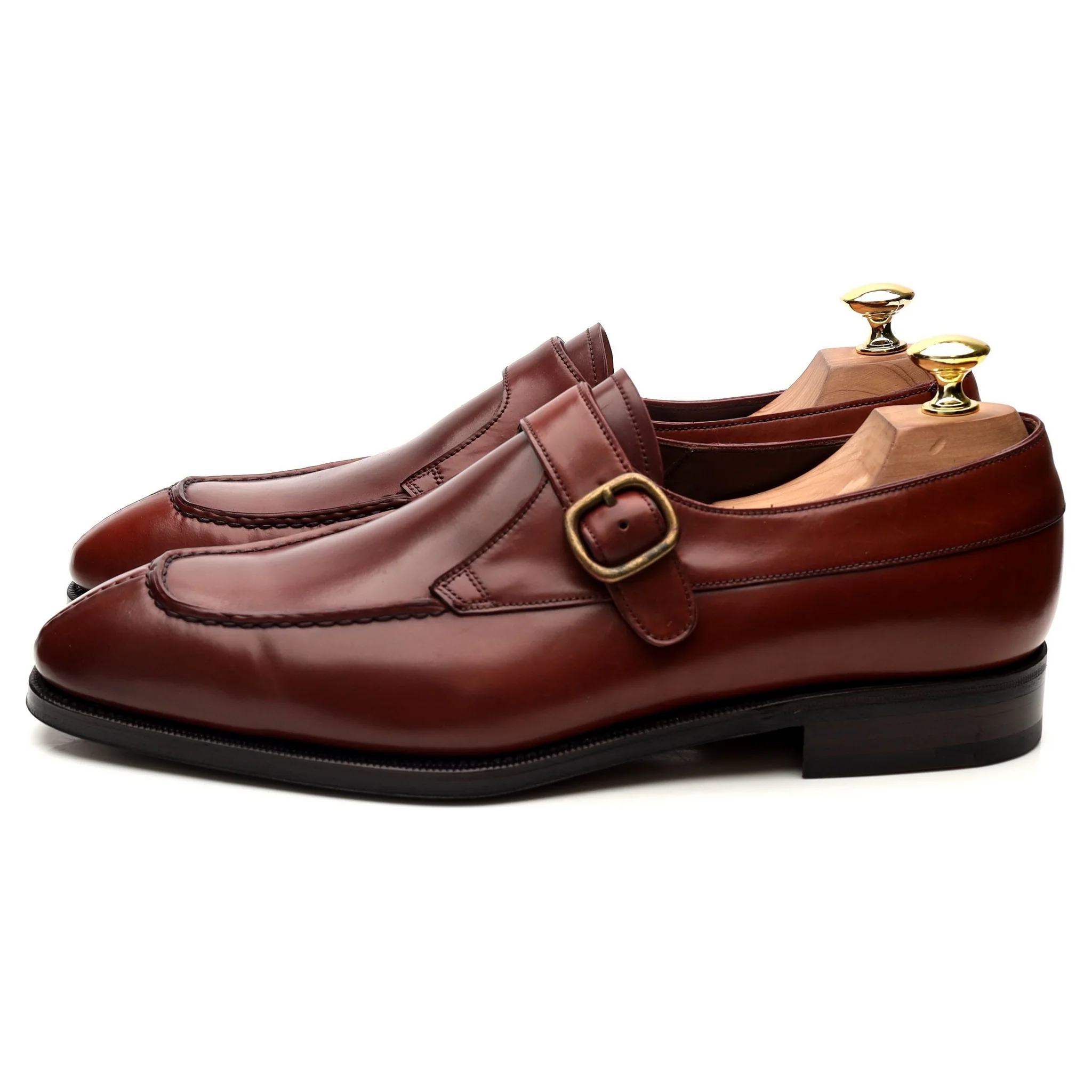 '80180' Red Cordovan Leather Split Toe Monk Strap UK 8.5 EE - Image 2