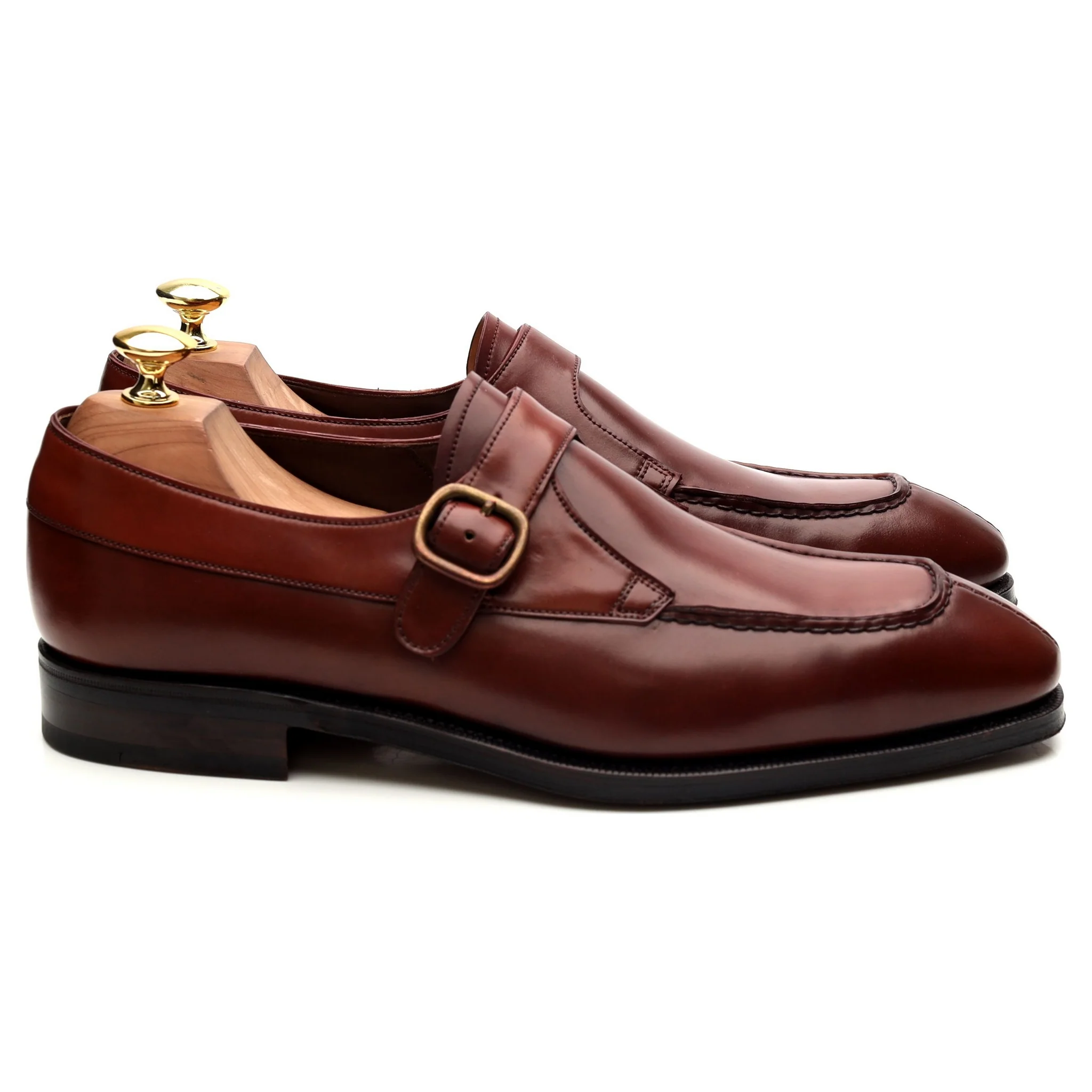 '80180' Red Cordovan Leather Split Toe Monk Strap UK 8.5 EE - Image 6