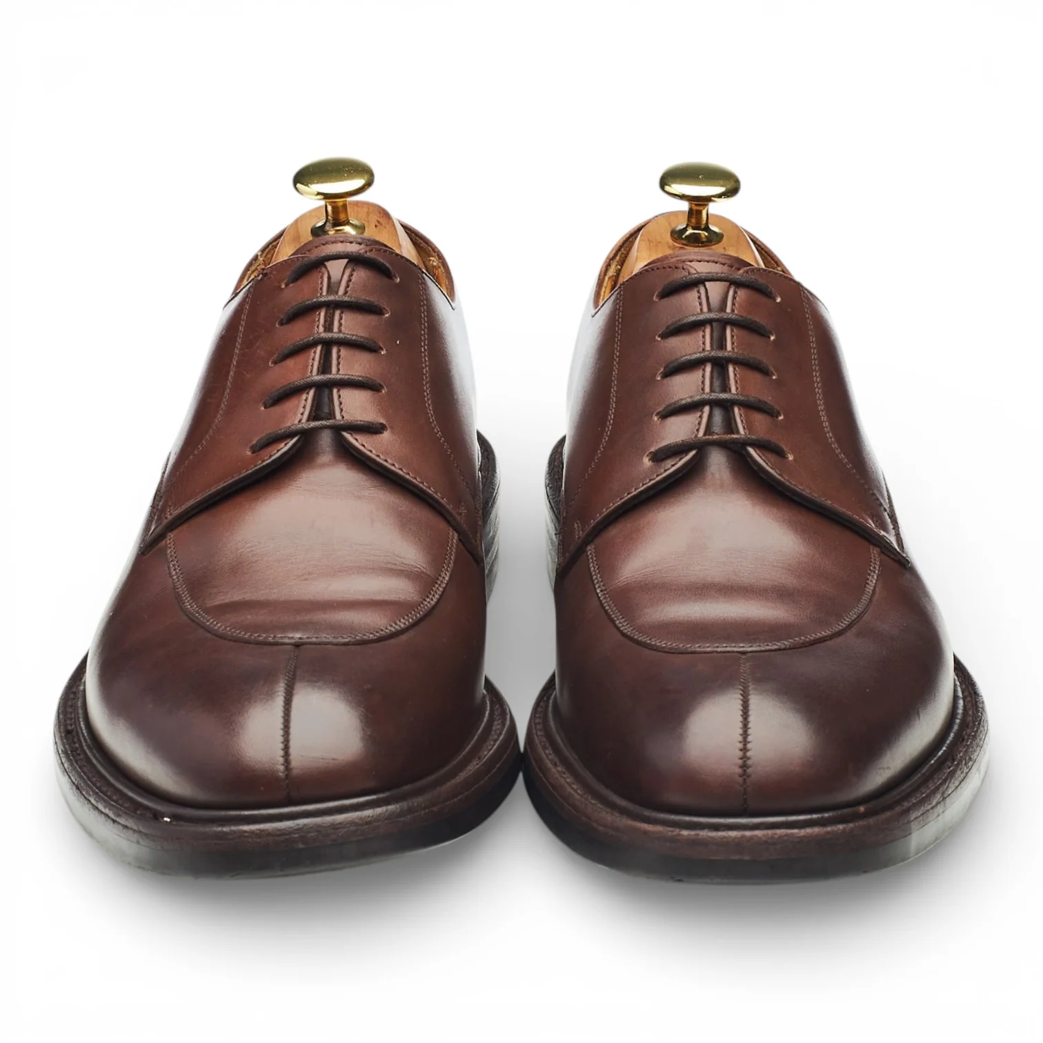 'Carne' Dark Brown Leather Split Toe Derby UK 8 F - Image 2