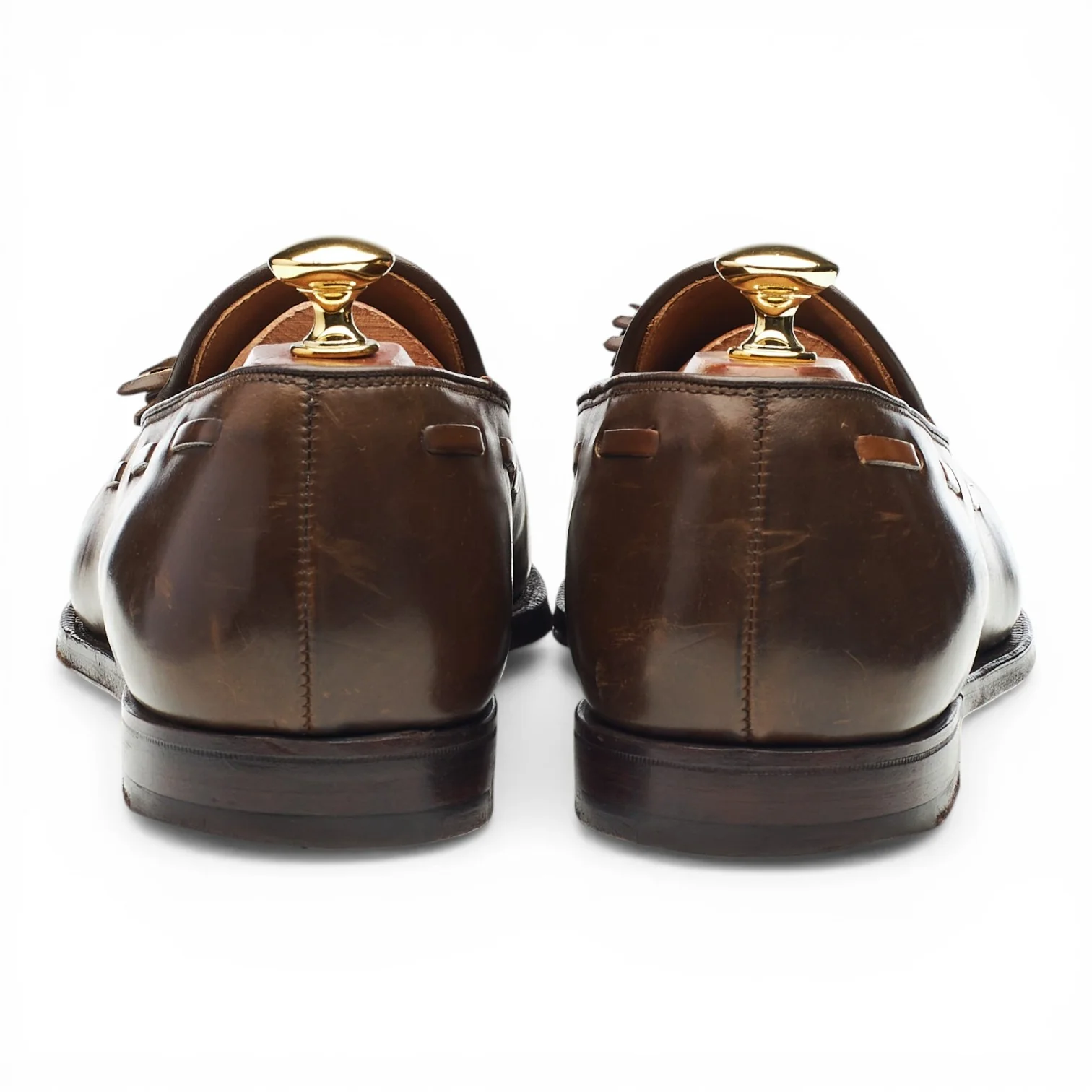 'Cavendish 2' Brown Cordovan Leather Tassel Loafers UK 9 E - Image 4