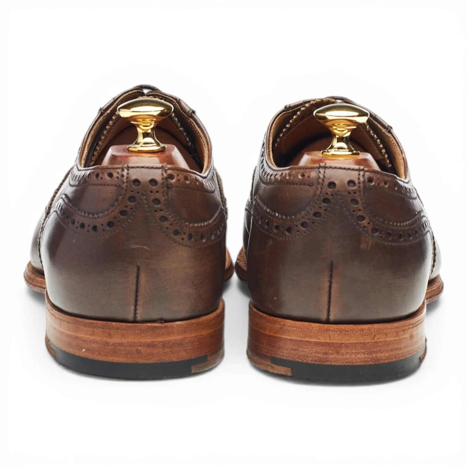 'Cecil' Dark Brown Leather Suede Oxford Brogues UK 9 F - Image 4