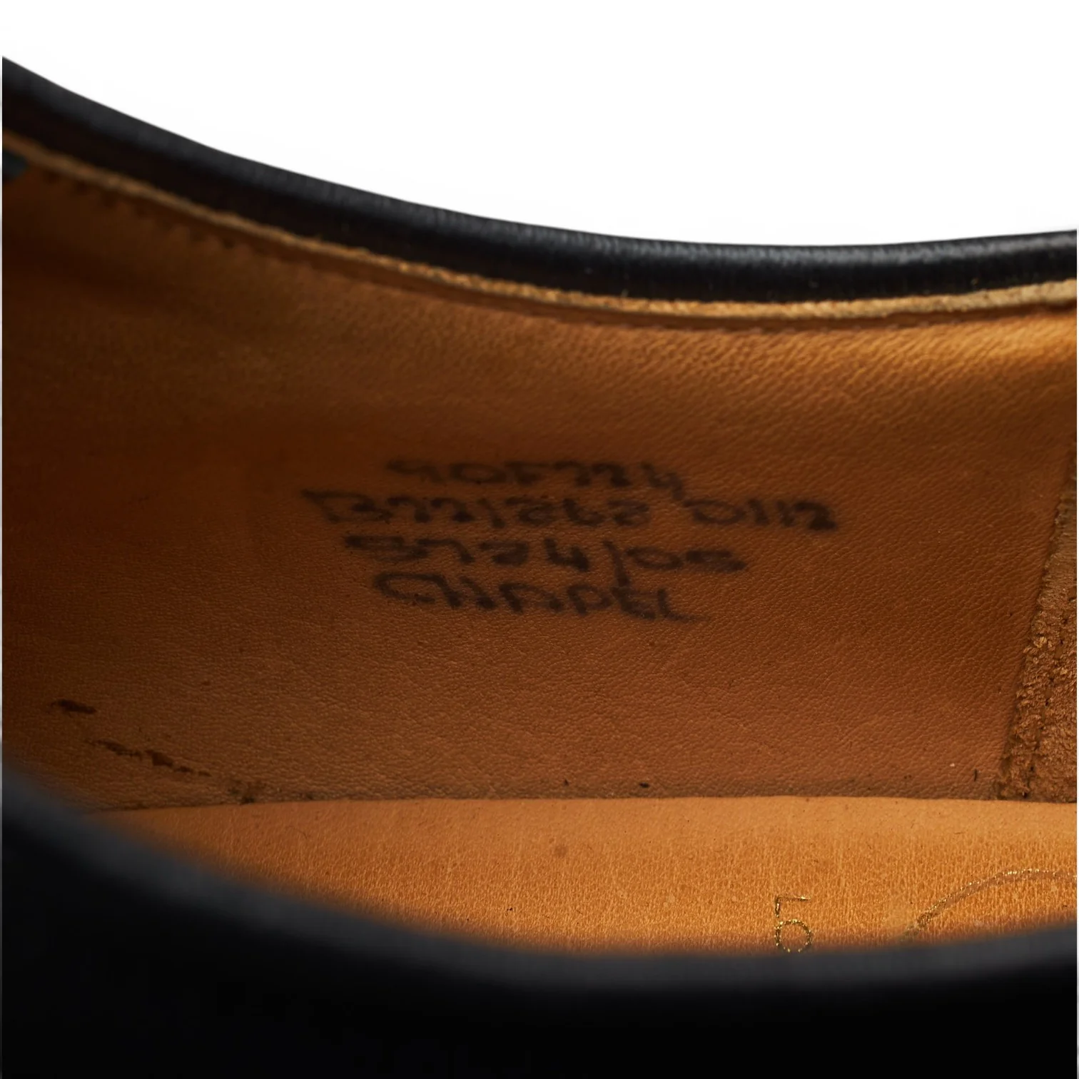'Chapel' Black Leather Derby UK 9 F - Image 7