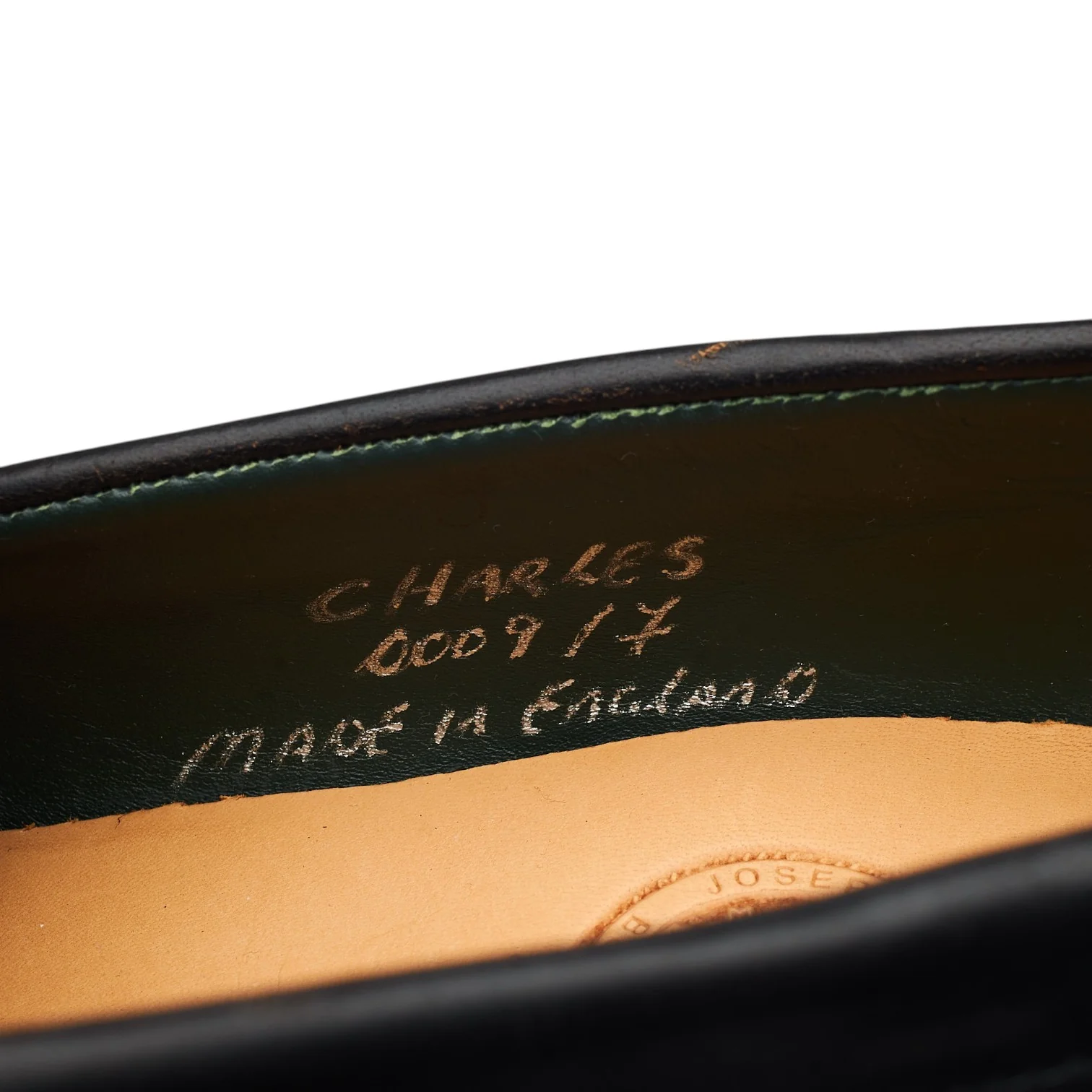 'Charles' Black Leather Loafers UK 7 F - Image 7