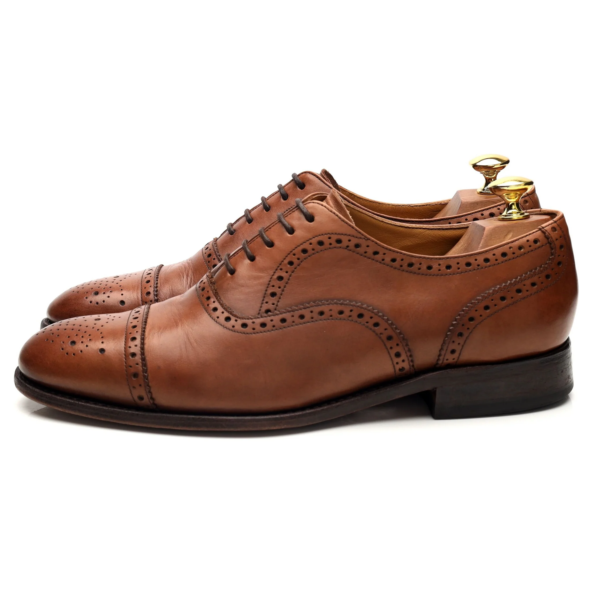 Charles Tyrwhitt Brown Leather Oxford Brogues UK 8 - Image 3