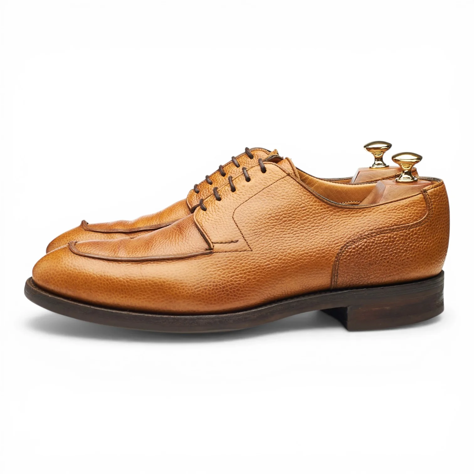 'Charlton' Tan Brown Grain Leather Split Toe Derby UK 9.5 F - Image 3